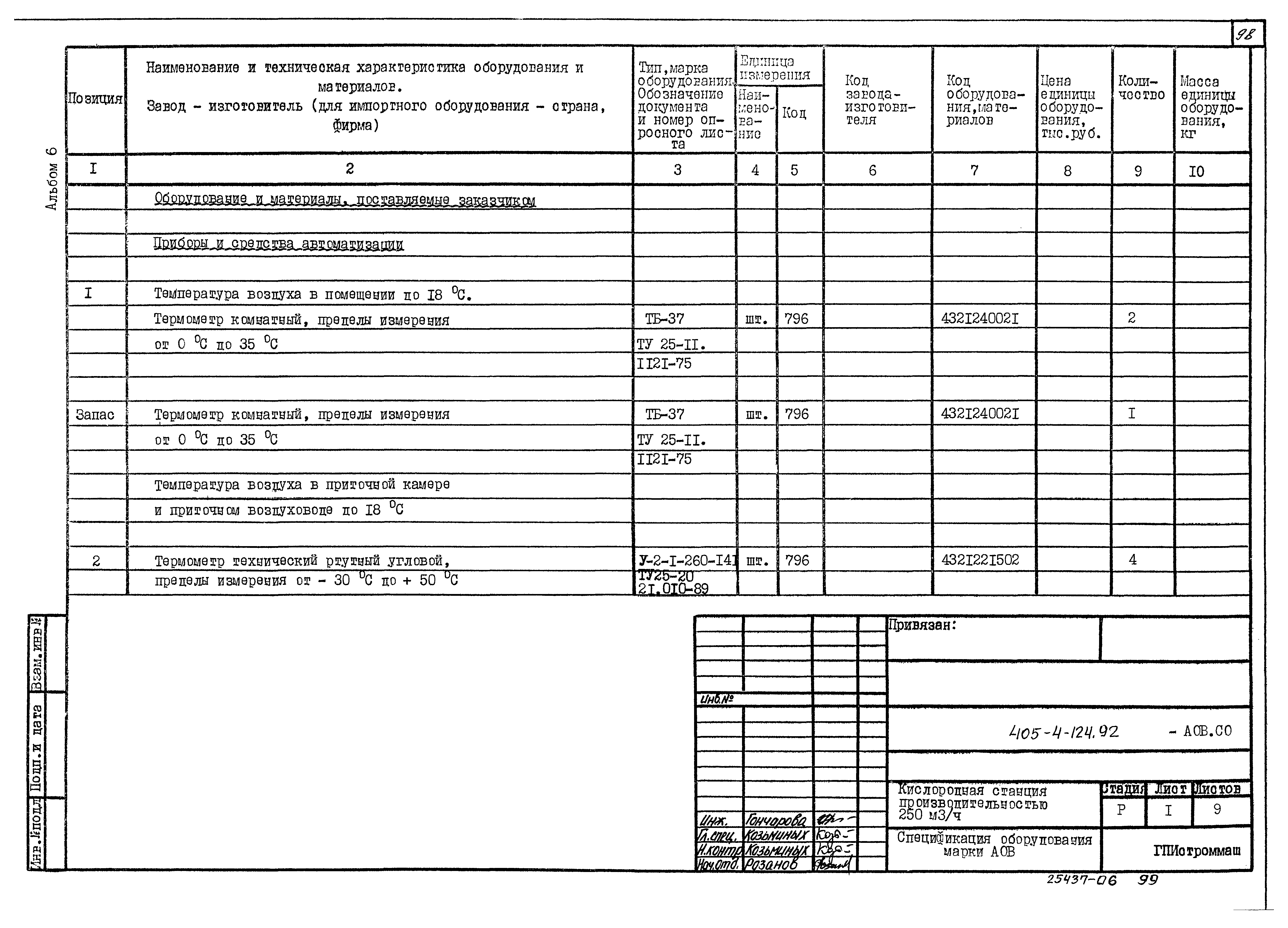 Типовой проект 405-4-124.92