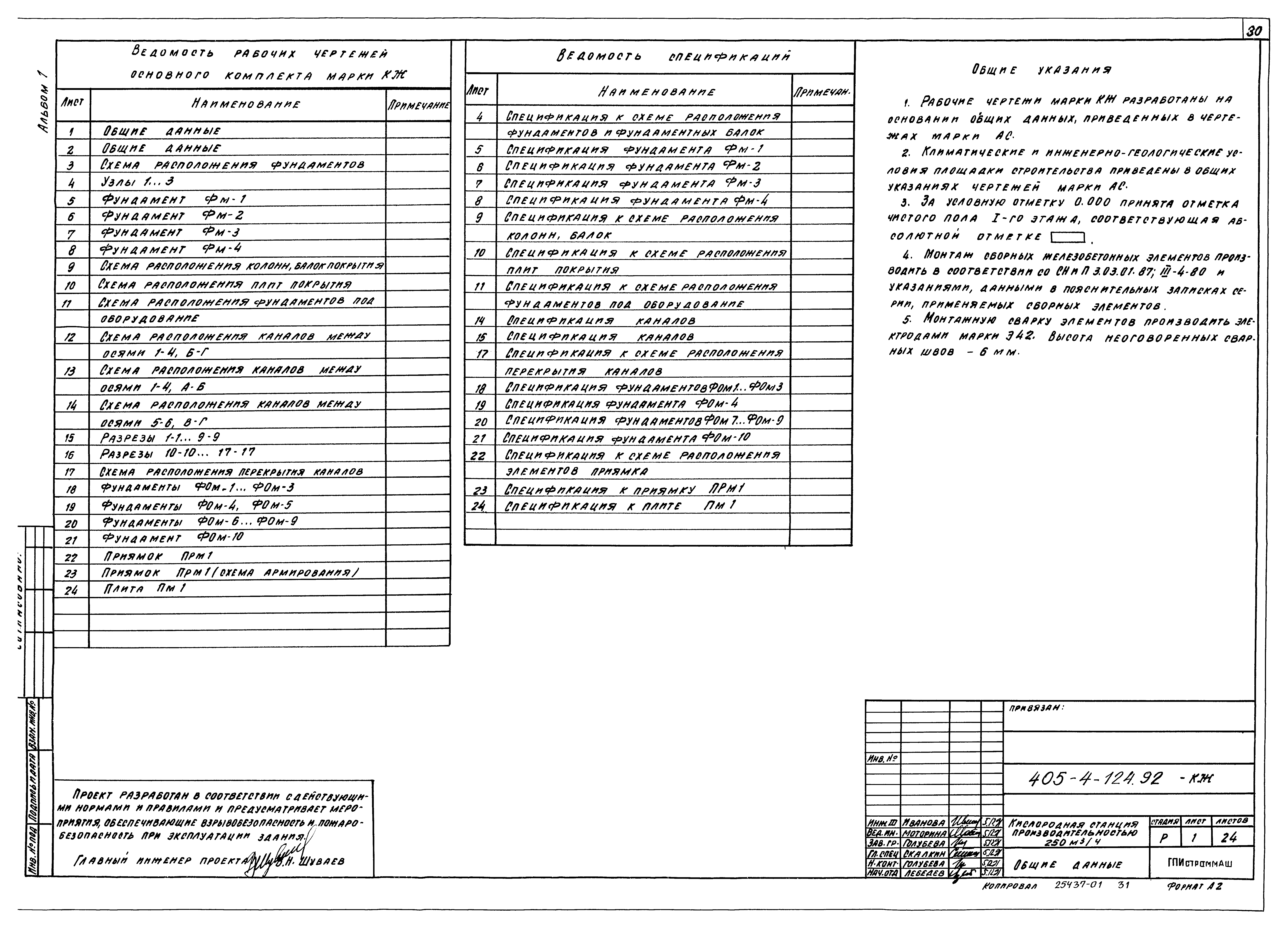 Типовой проект 405-4-124.92