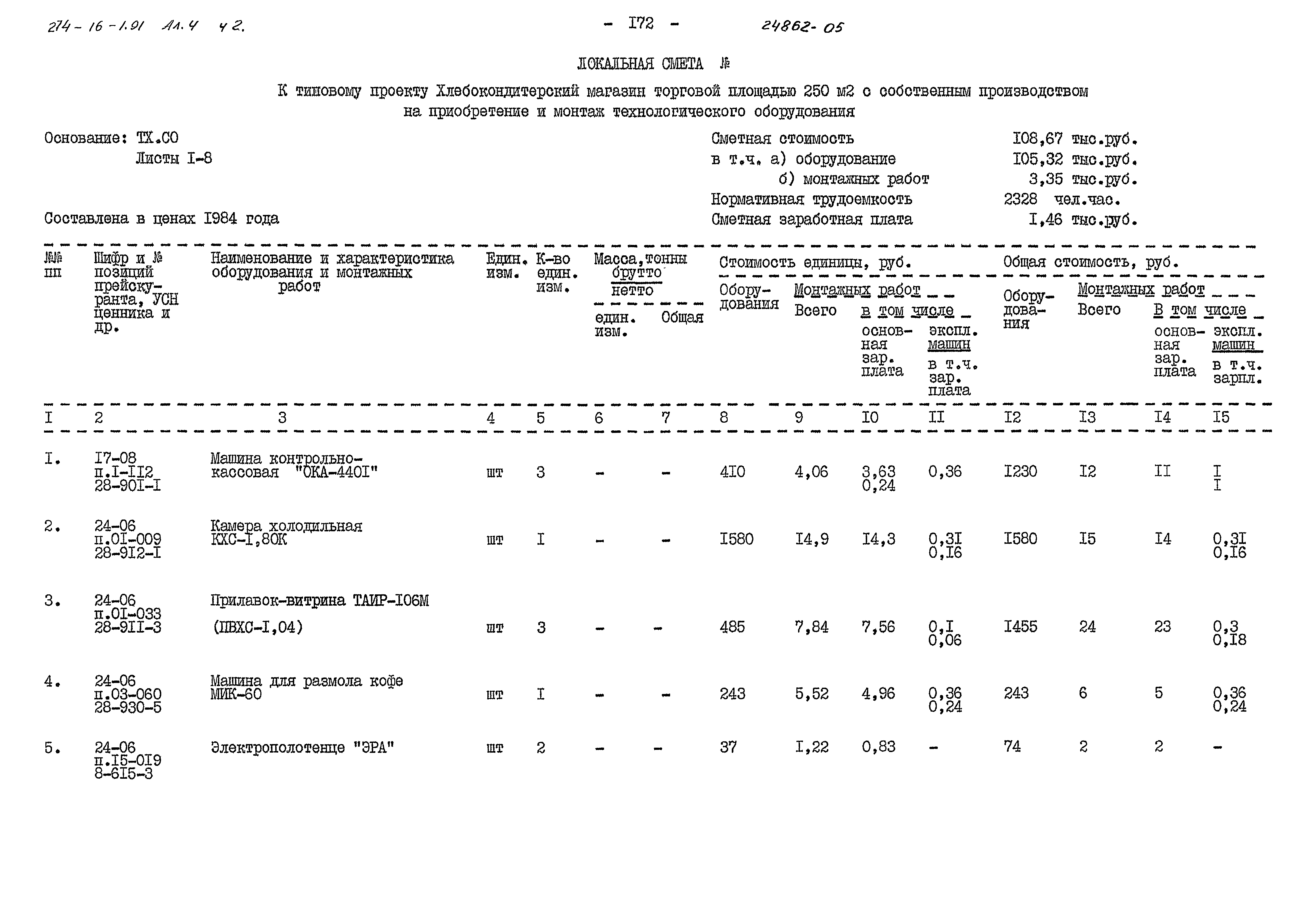 Типовой проект 274-16-1.91