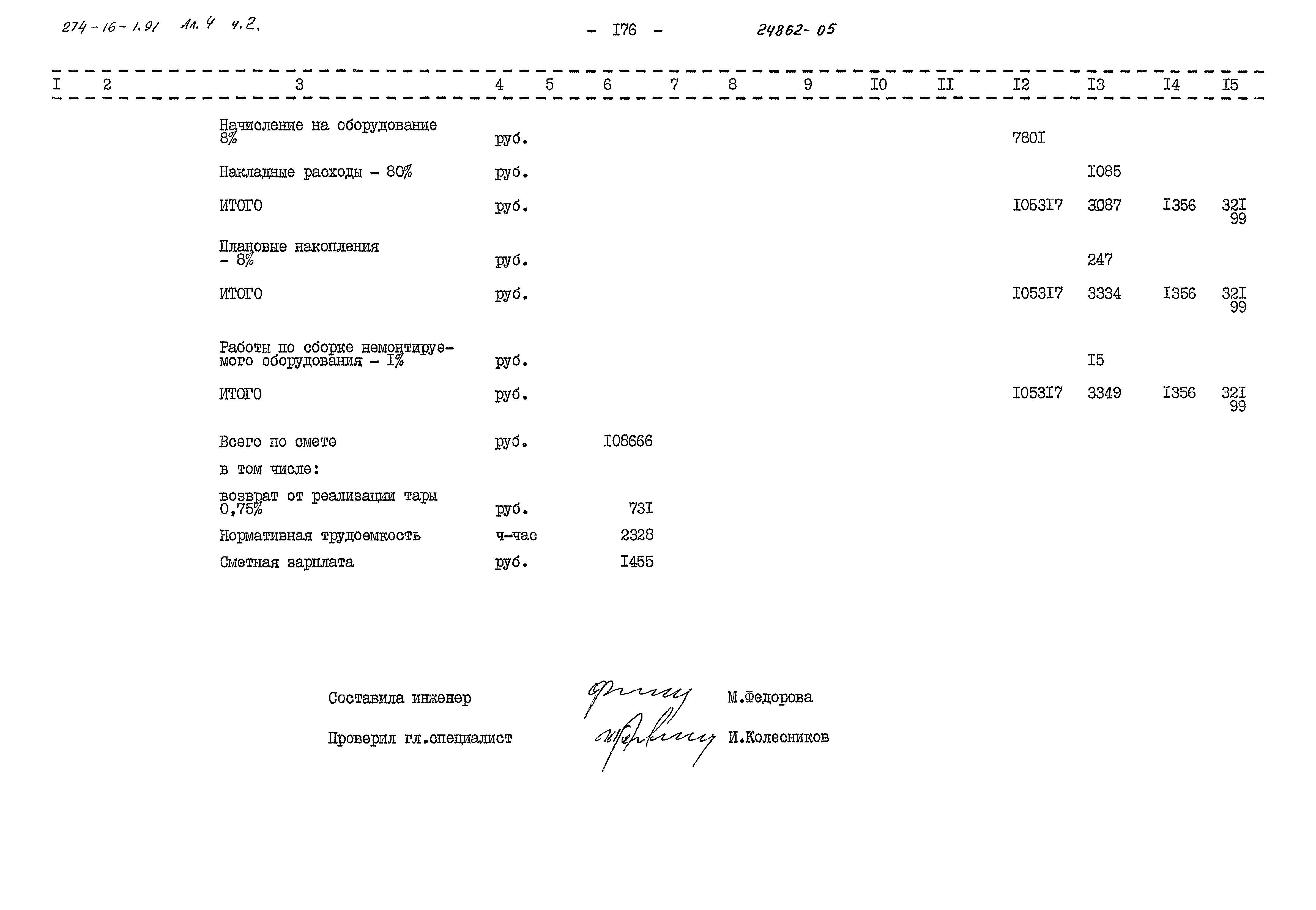Типовой проект 274-16-1.91