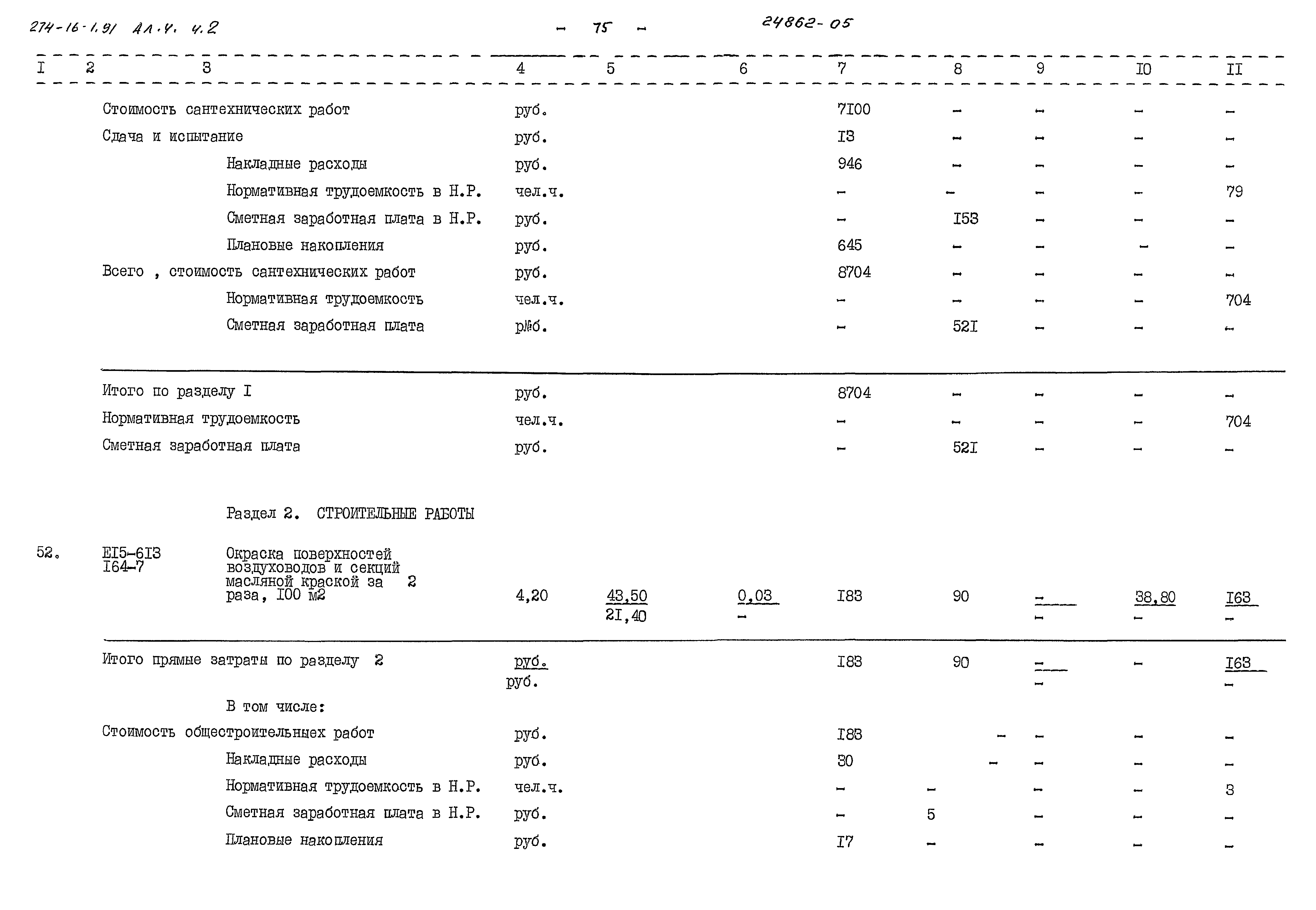 Типовой проект 274-16-1.91