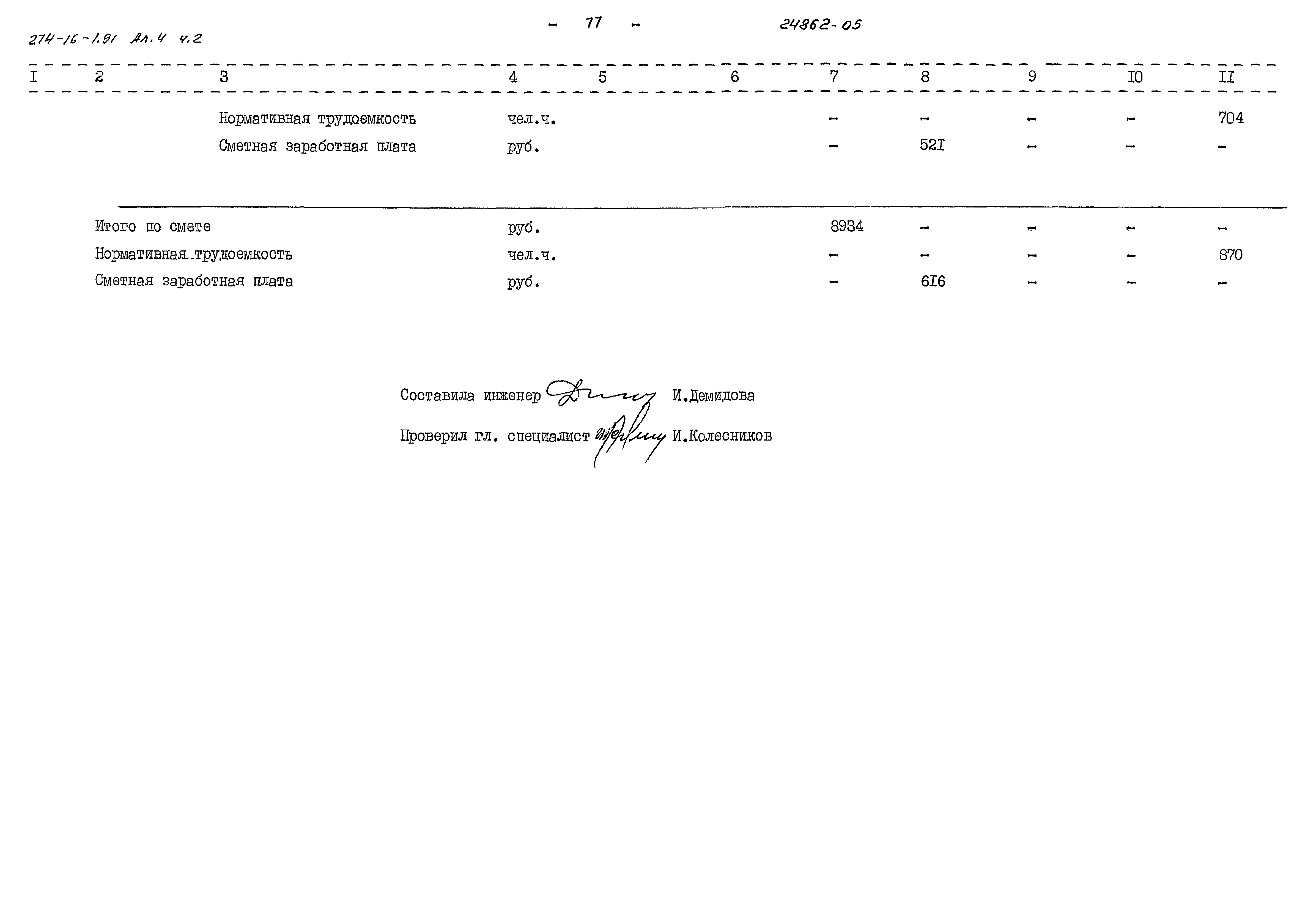 Типовой проект 274-16-1.91
