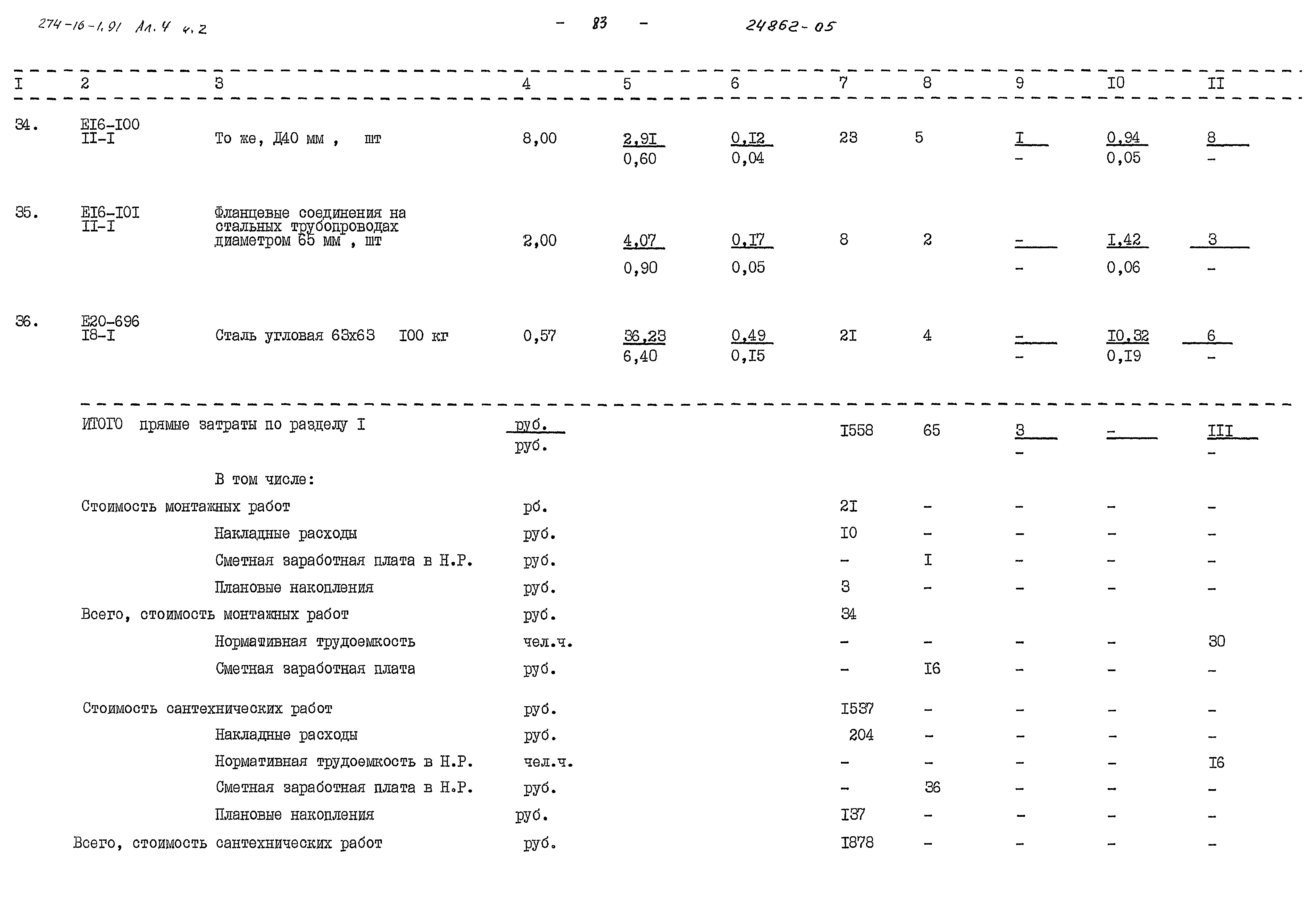 Типовой проект 274-16-1.91