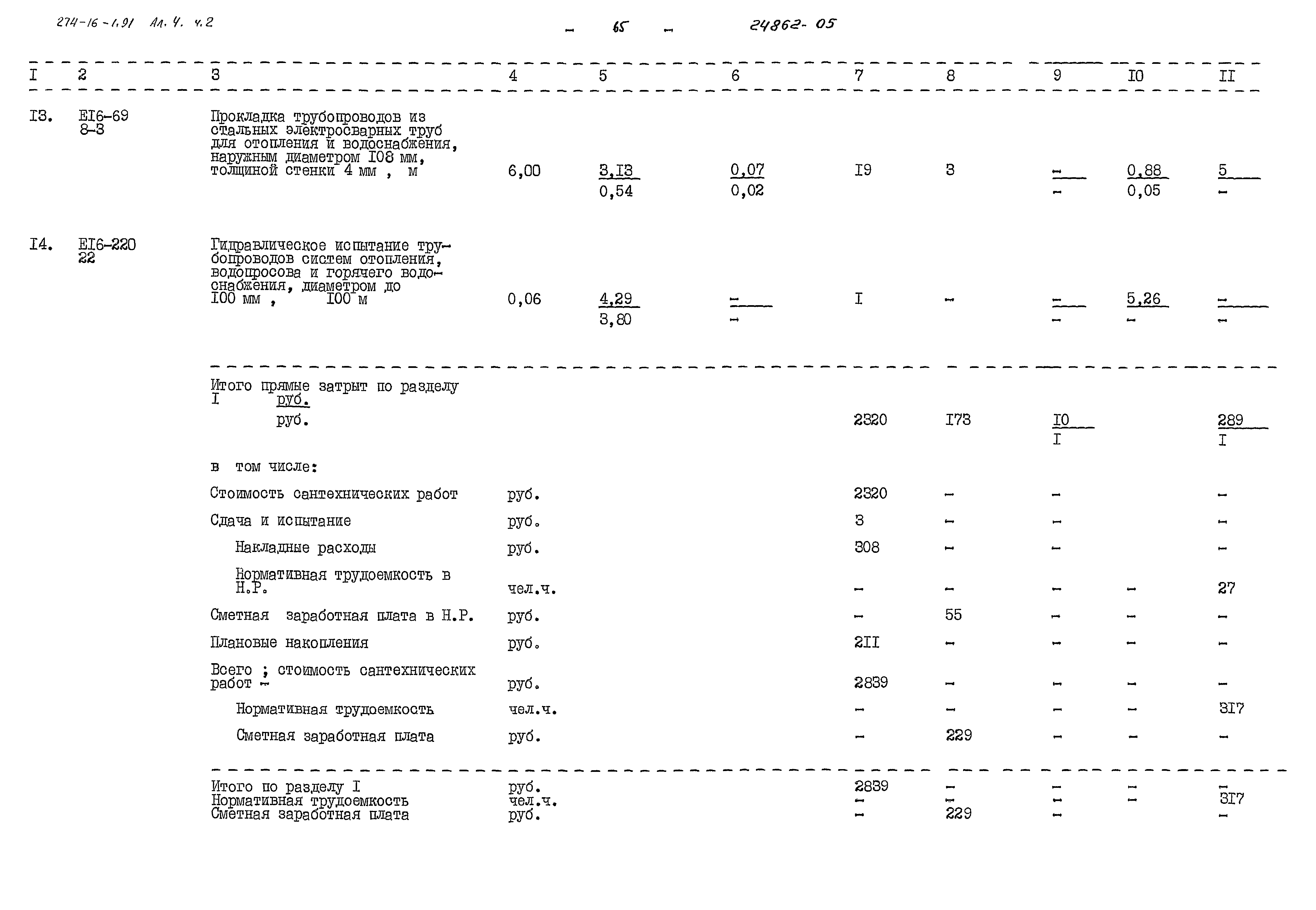 Типовой проект 274-16-1.91