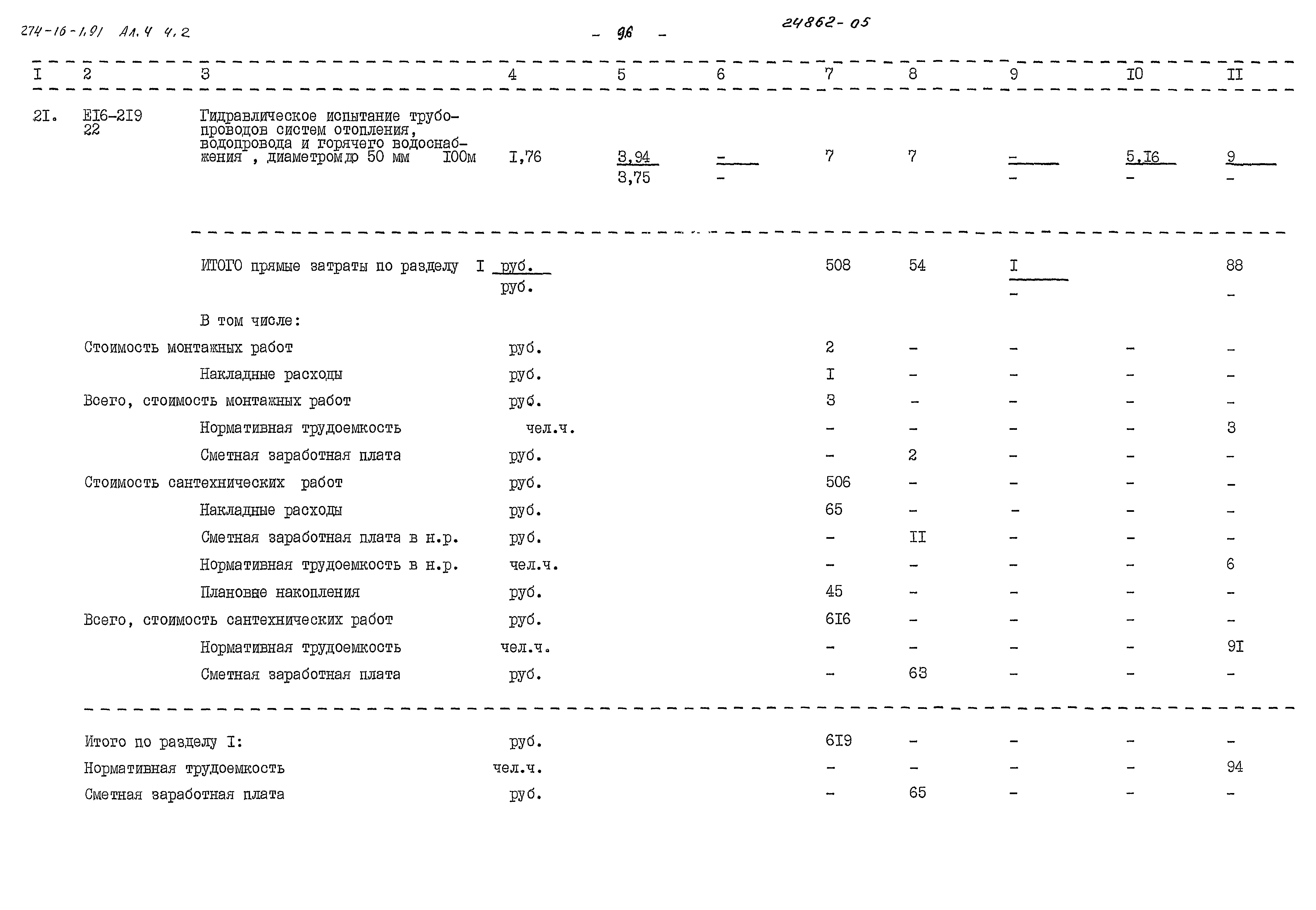 Типовой проект 274-16-1.91