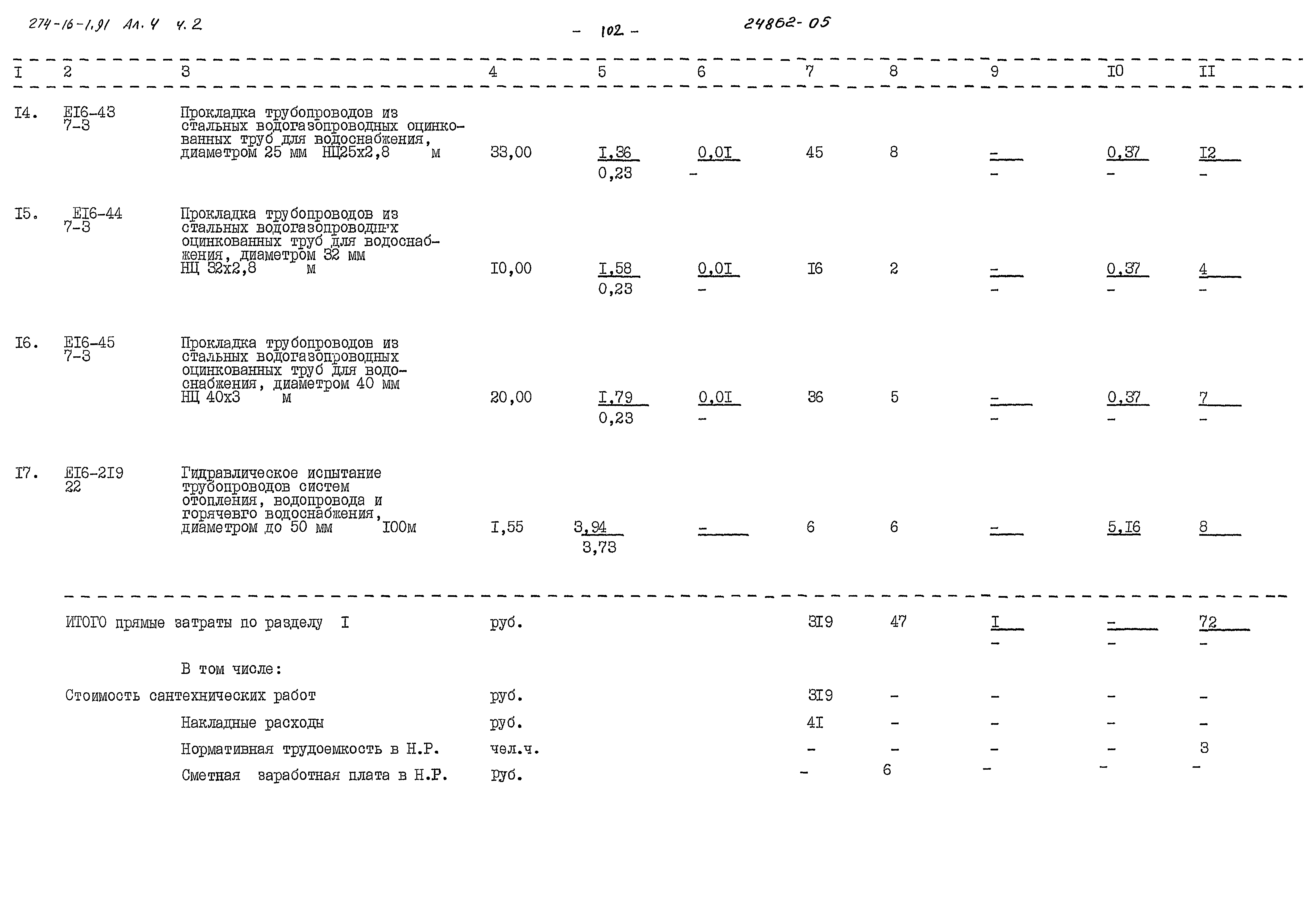 Типовой проект 274-16-1.91