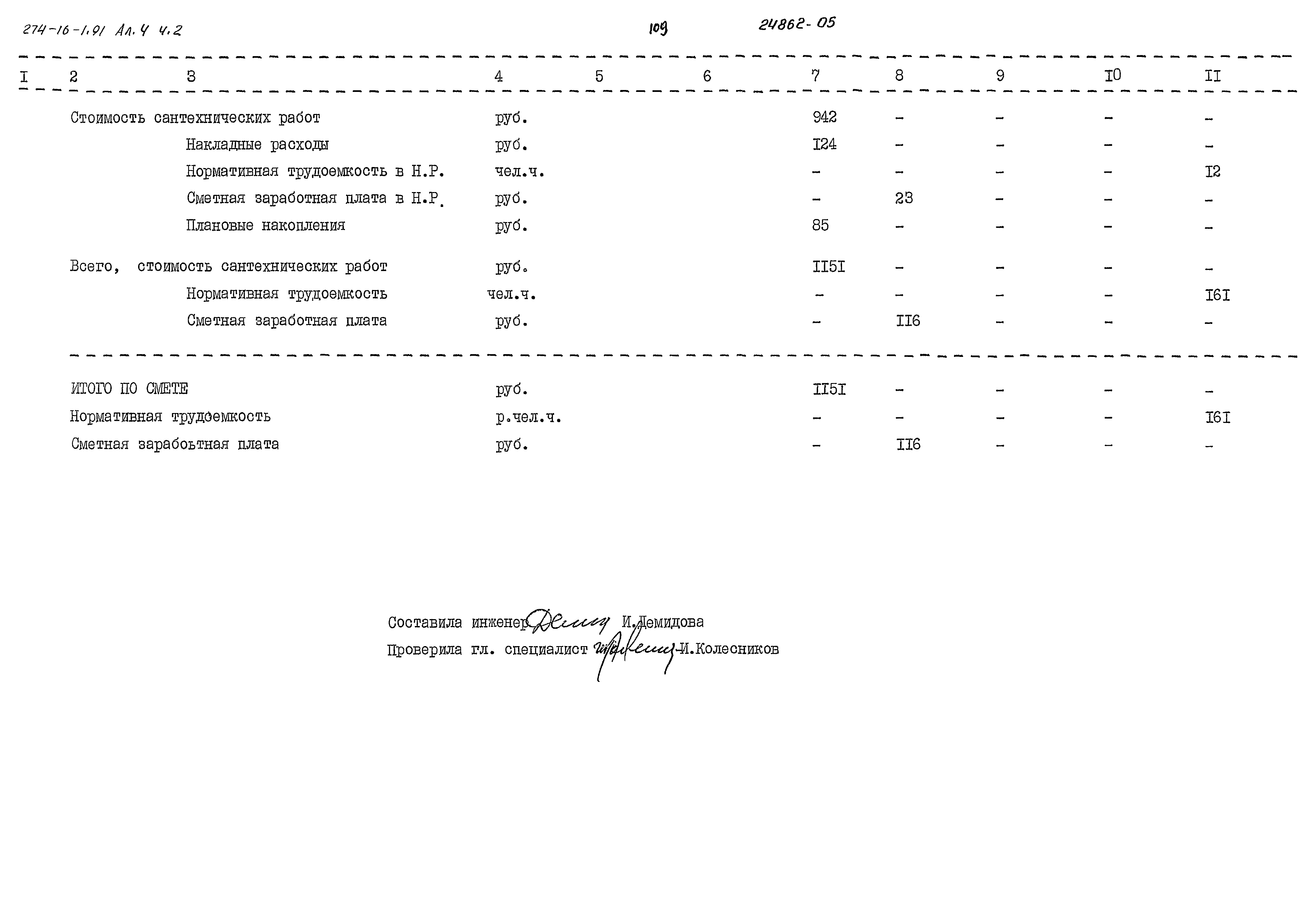 Типовой проект 274-16-1.91