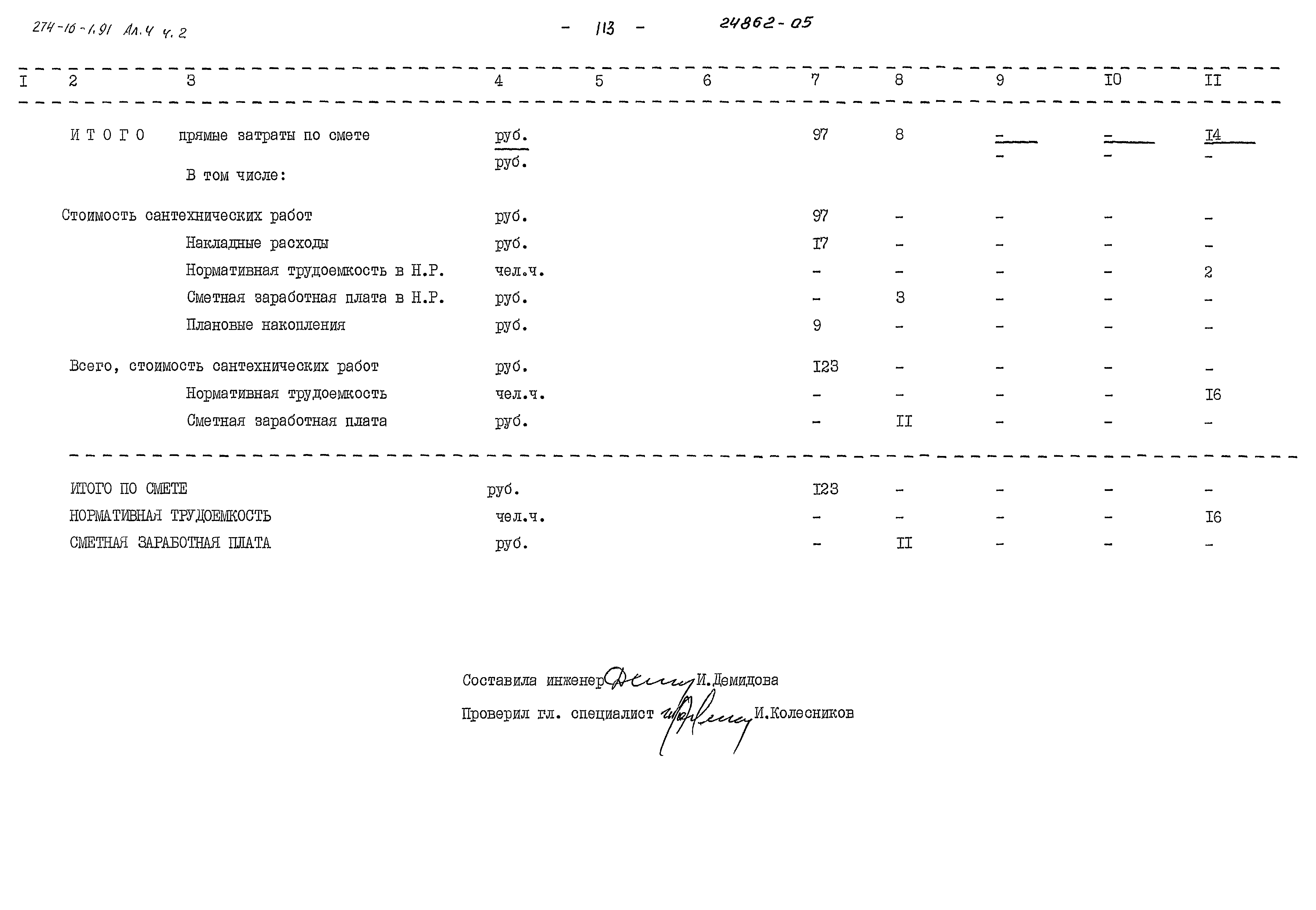 Типовой проект 274-16-1.91