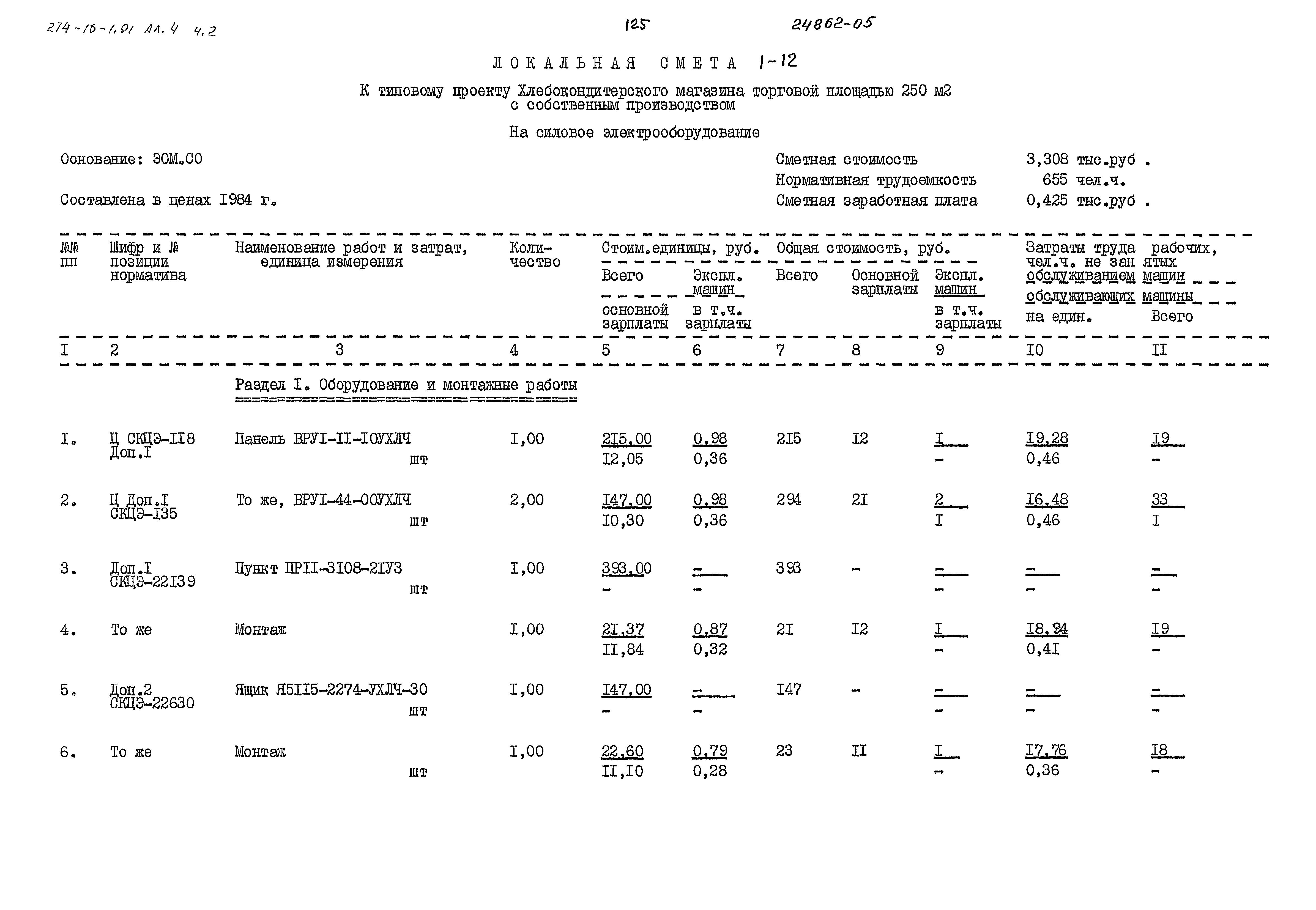 Типовой проект 274-16-1.91