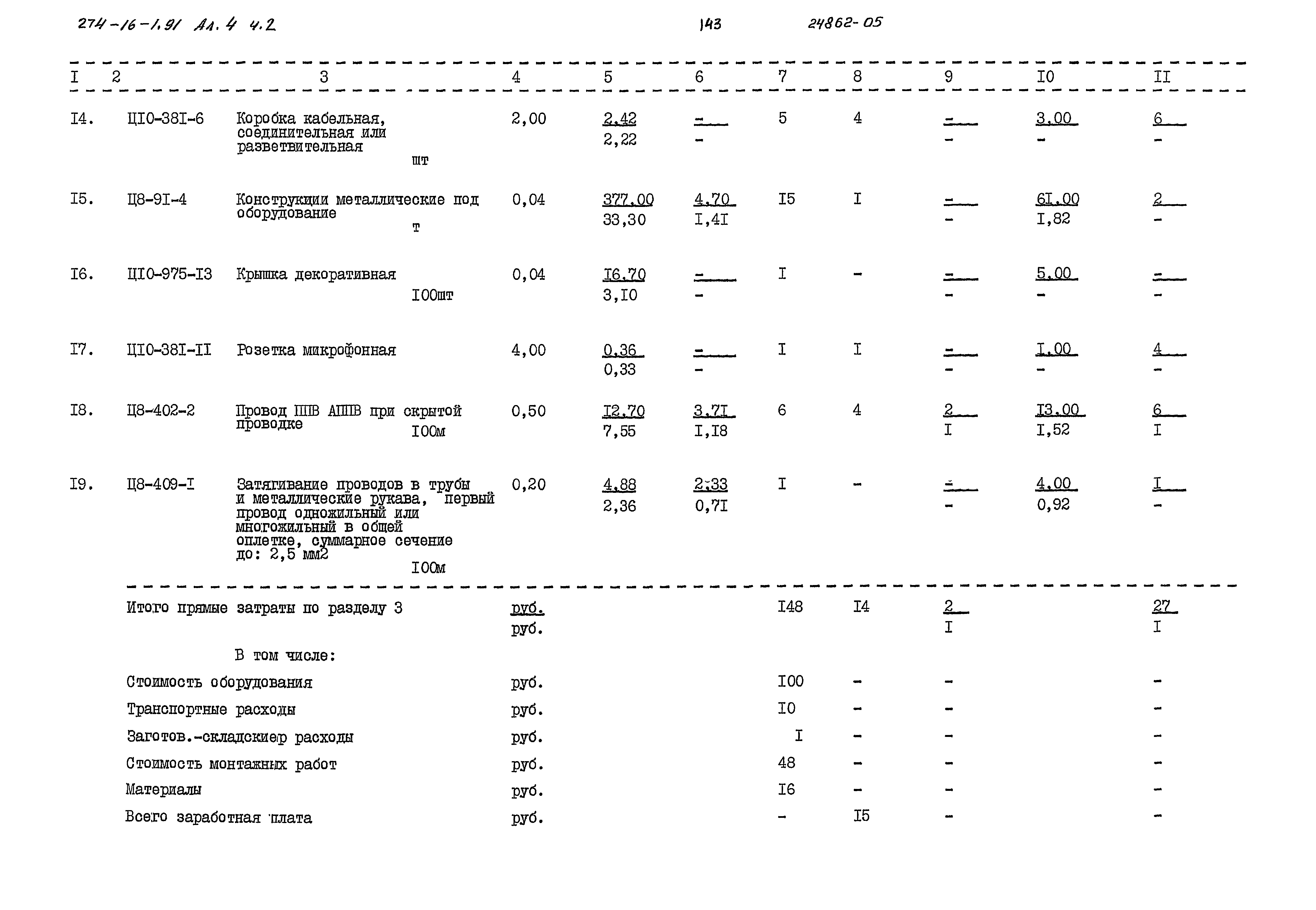 Типовой проект 274-16-1.91