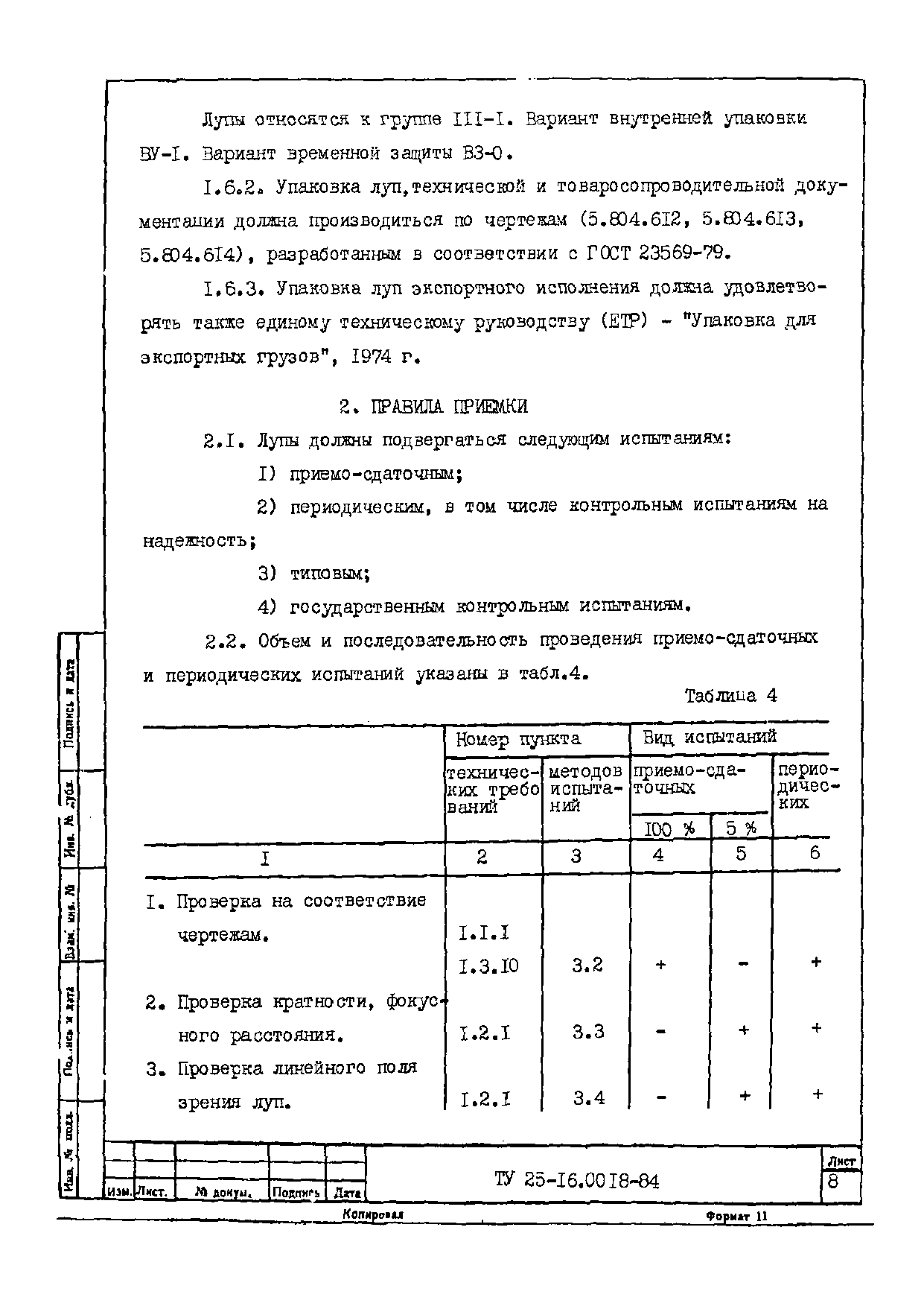 ТУ 25-16.0018-84