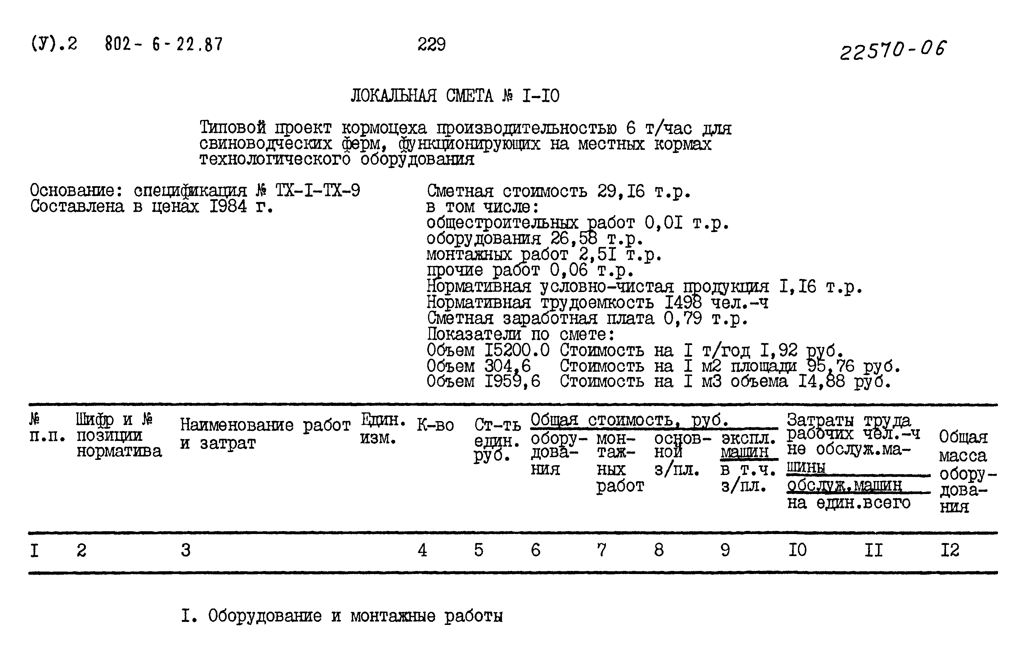 Типовой проект 802-6-22.87