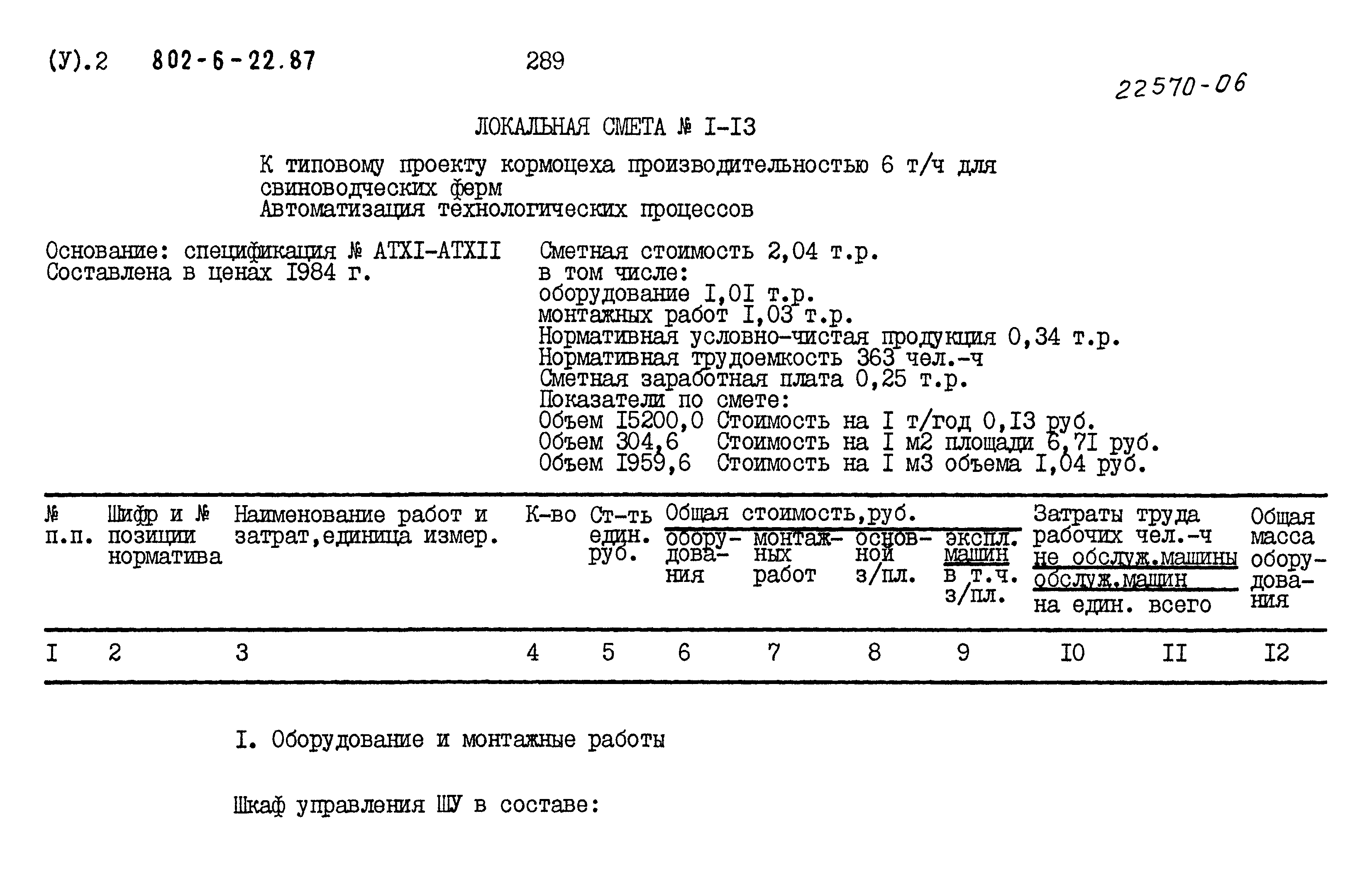 Типовой проект 802-6-22.87