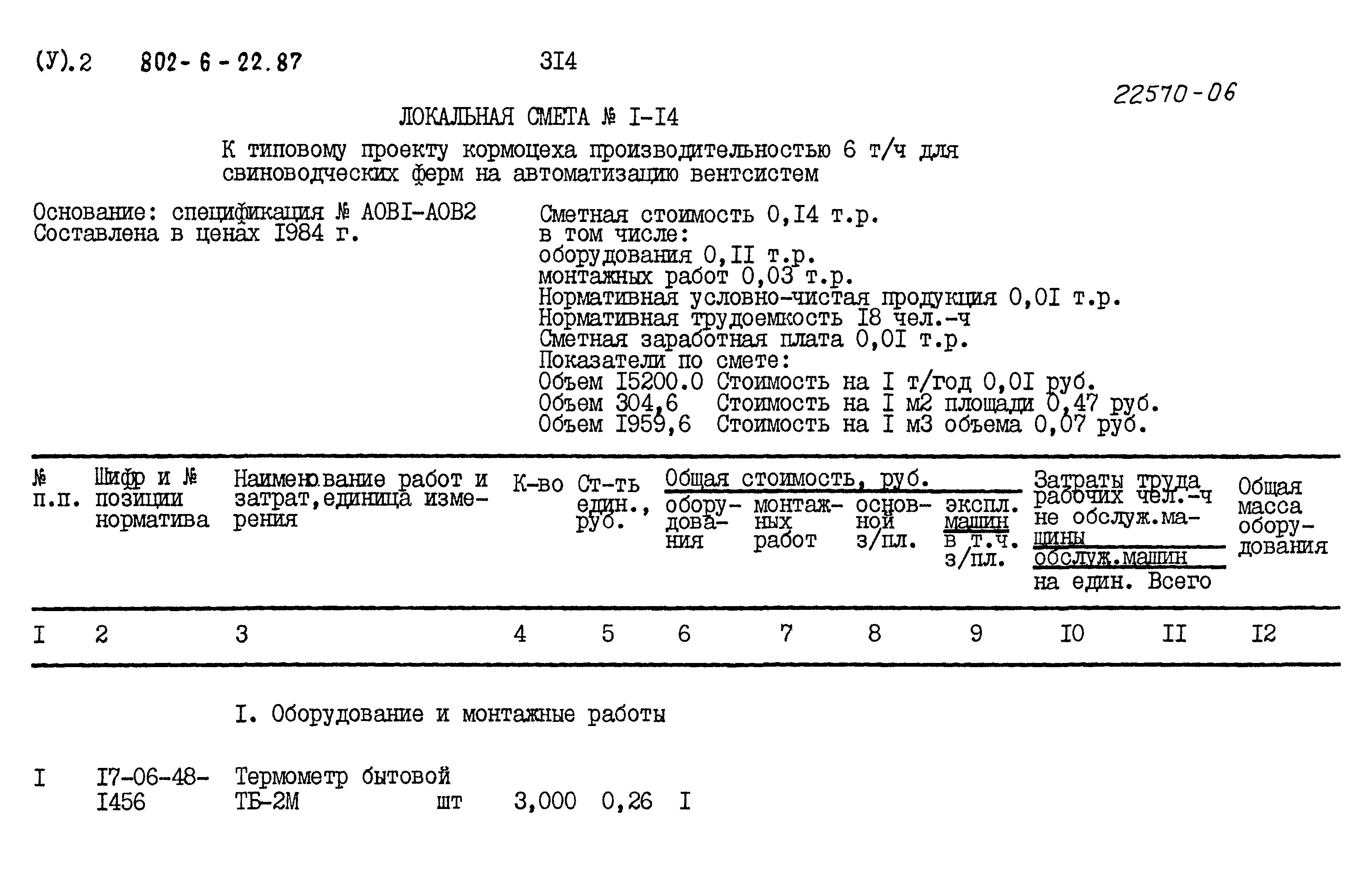 Типовой проект 802-6-22.87