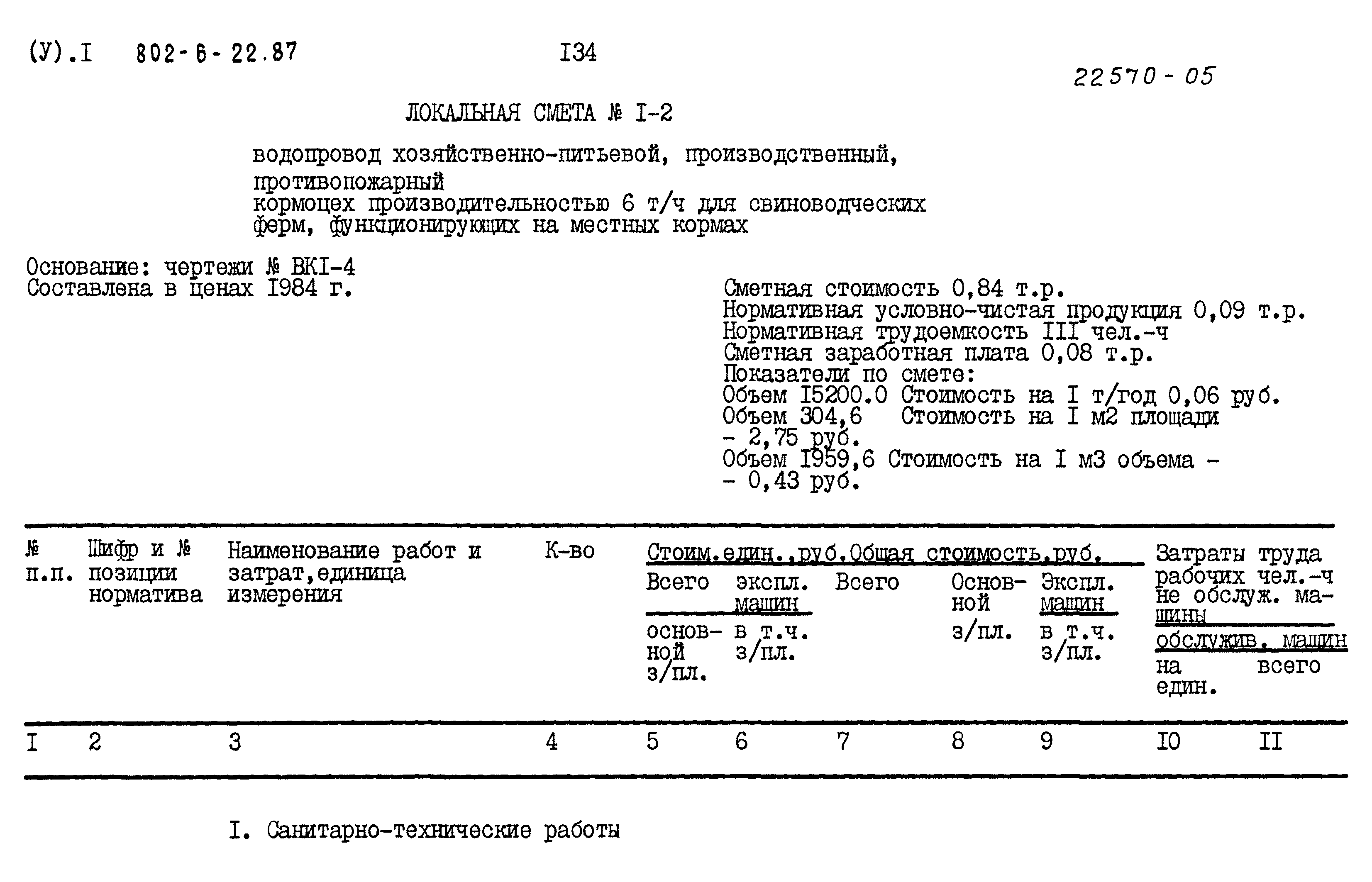 Типовой проект 802-6-22.87