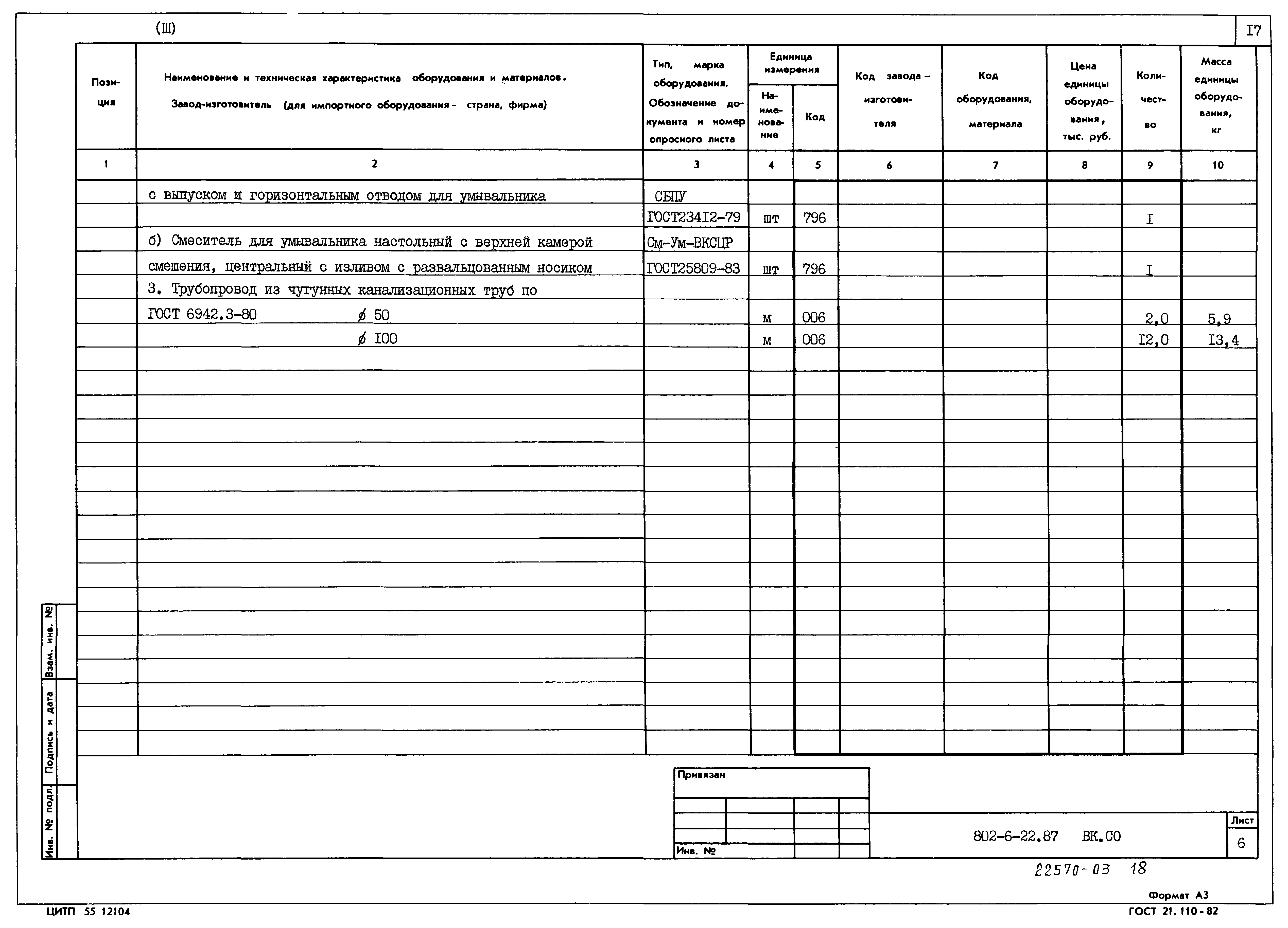 Типовой проект 802-6-22.87