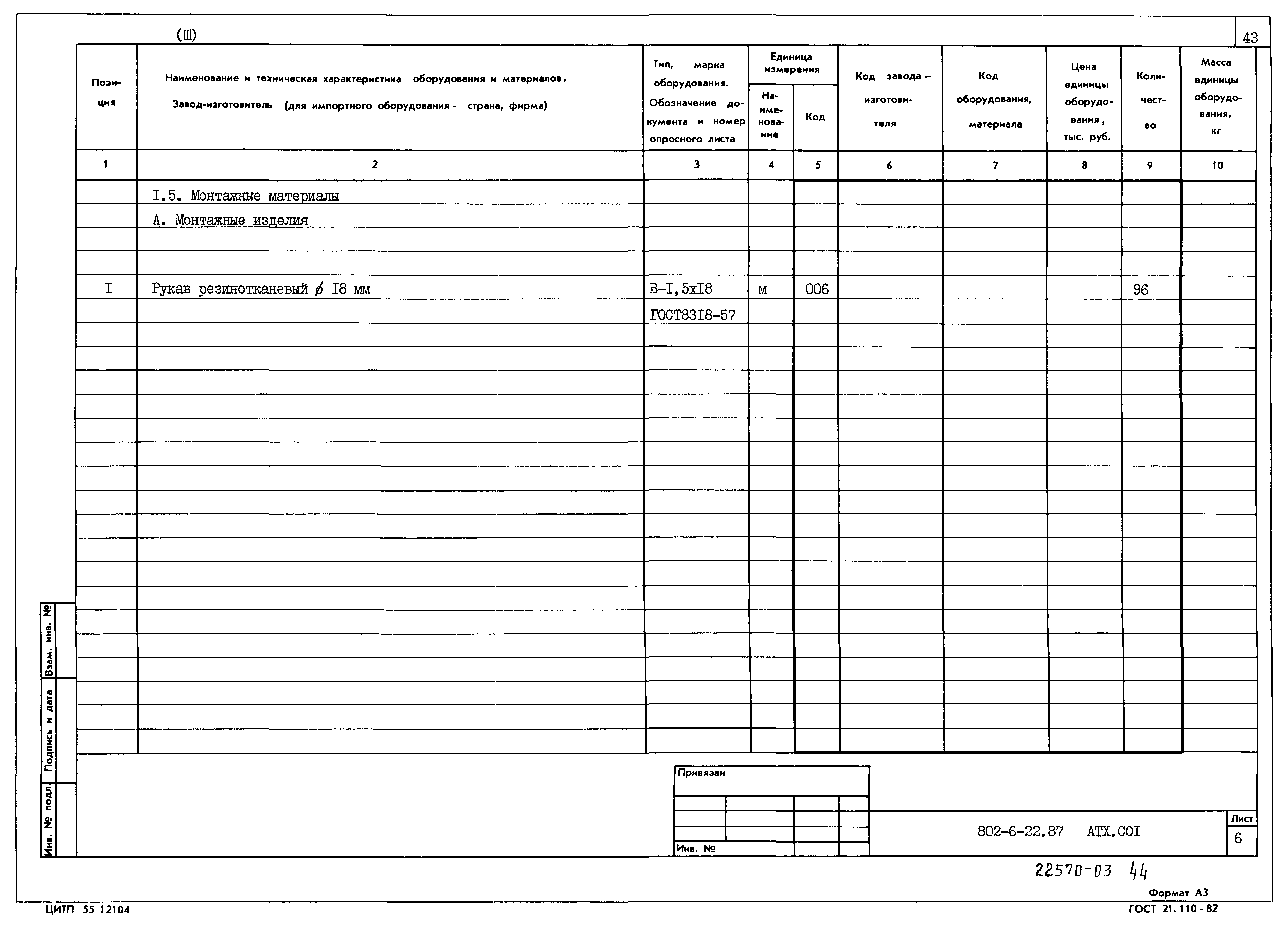 Типовой проект 802-6-22.87