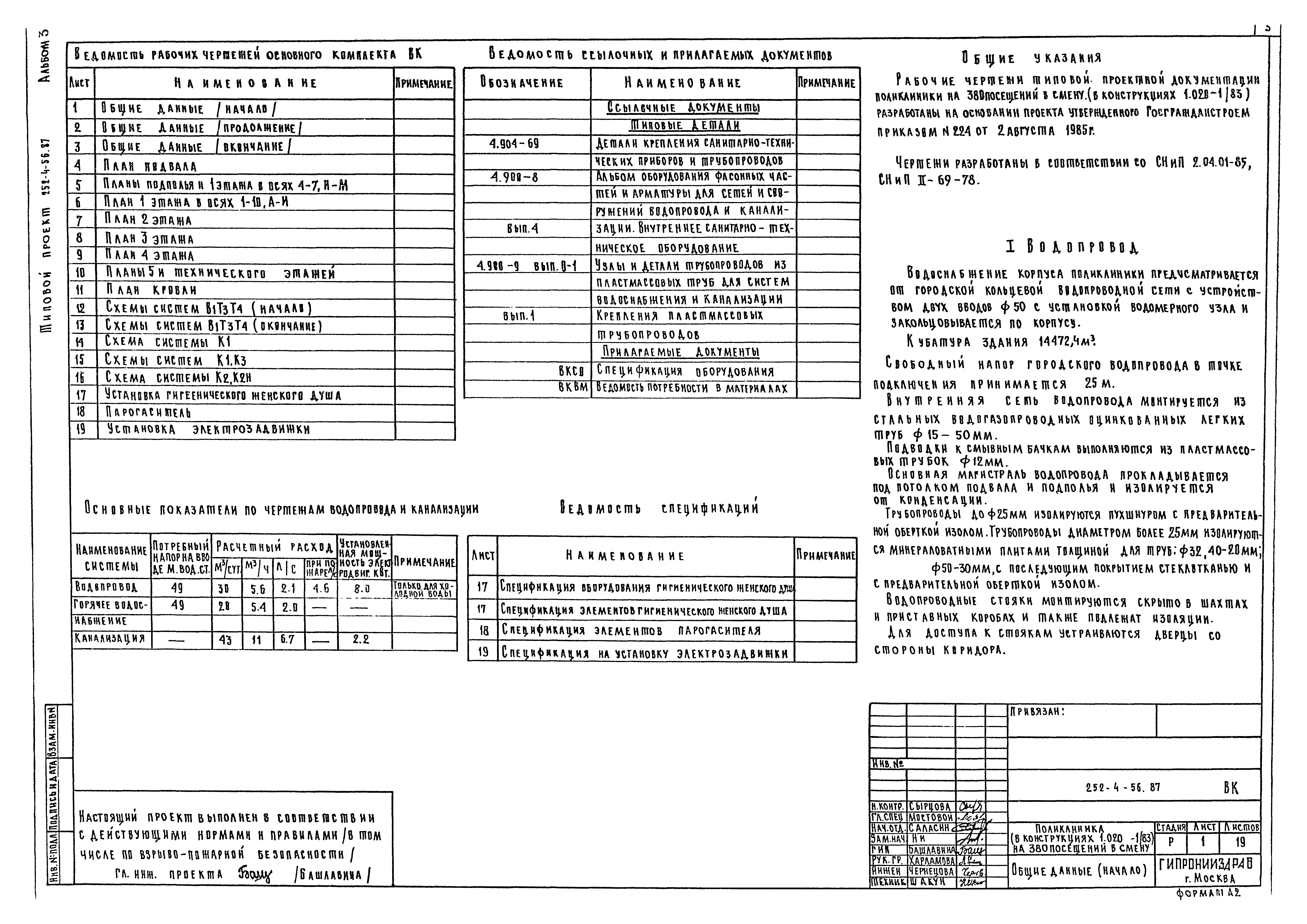 Типовой проект 252-4-56.87