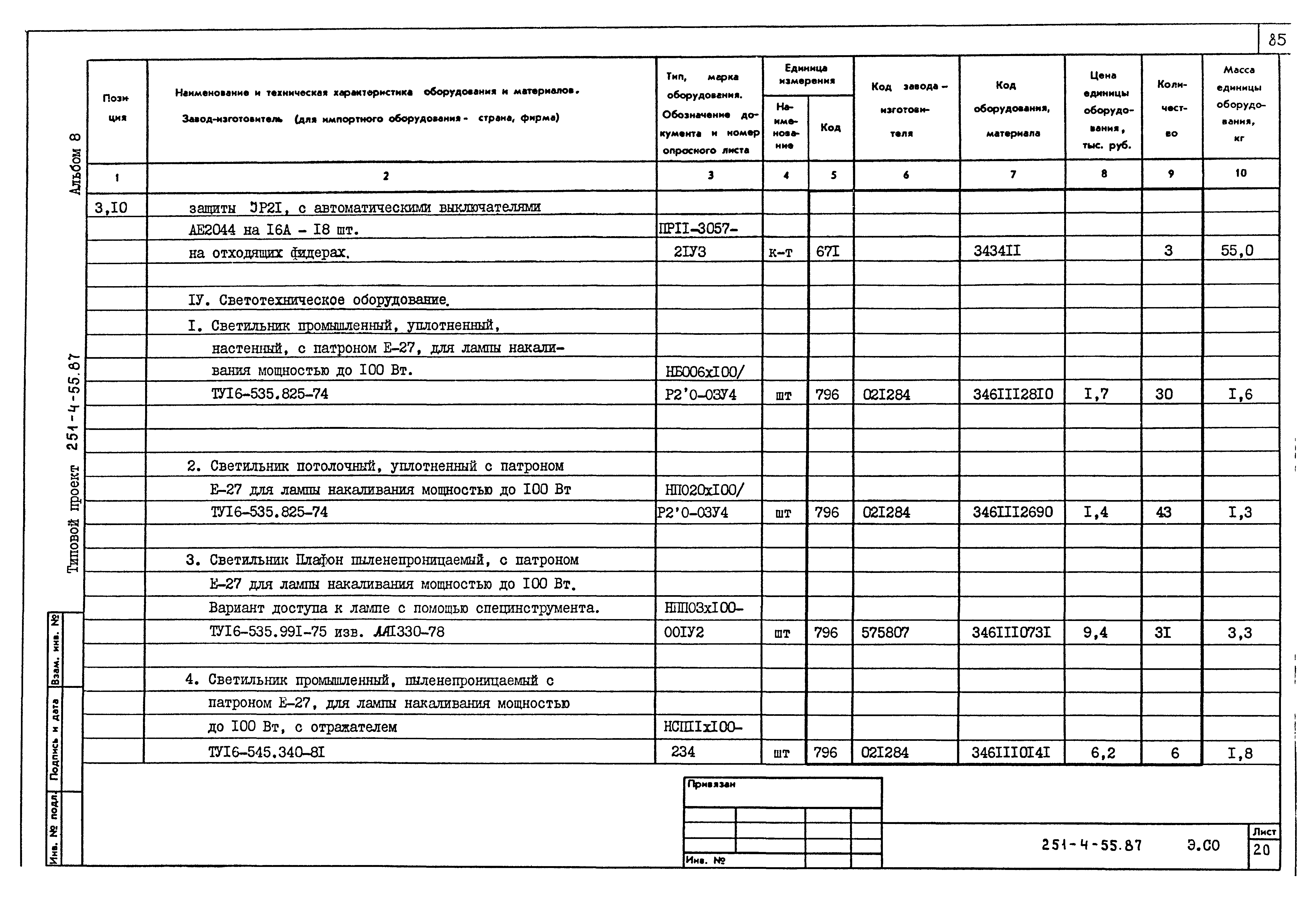 Типовой проект 251-4-55.87