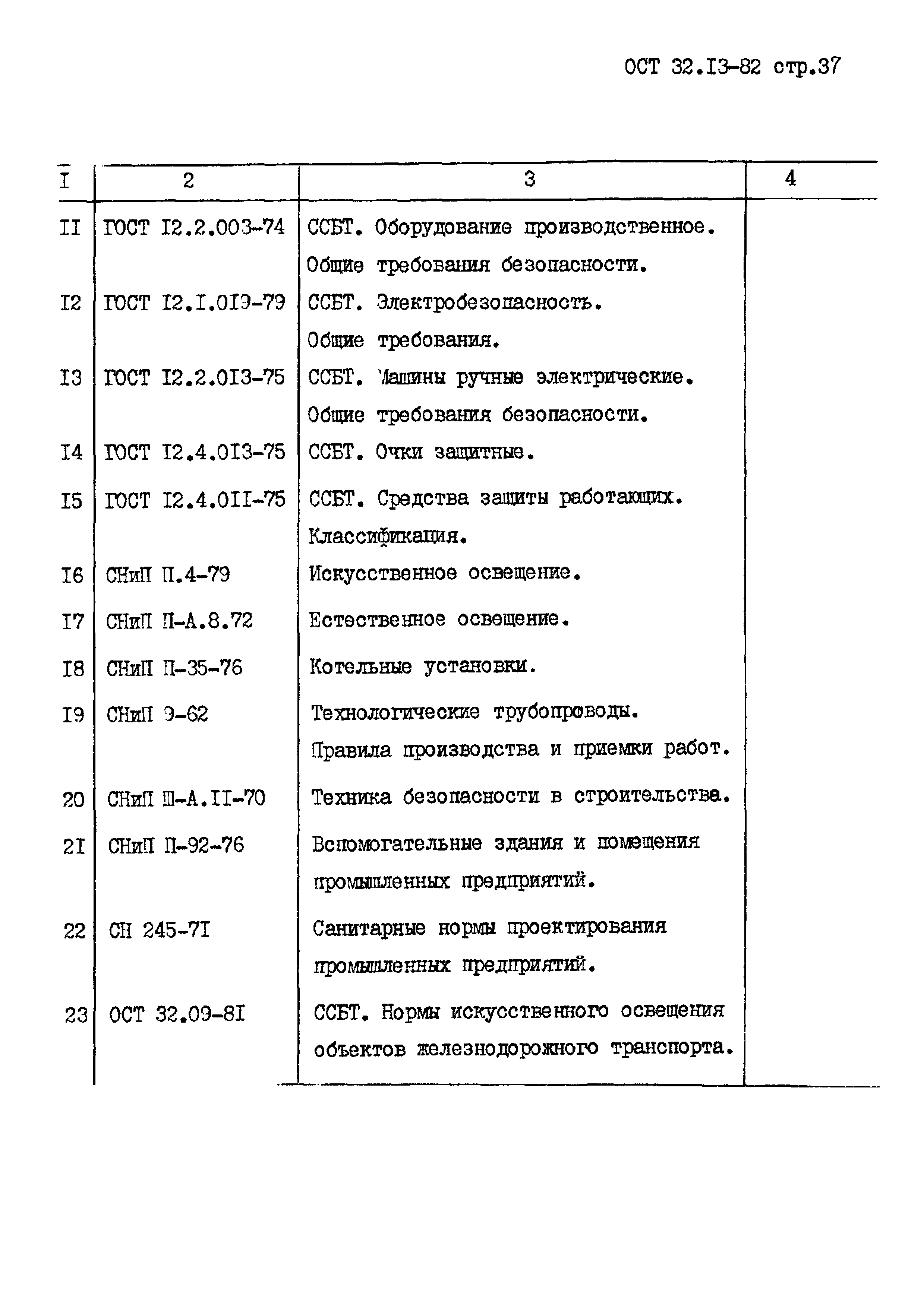 ОСТ 32.13-82