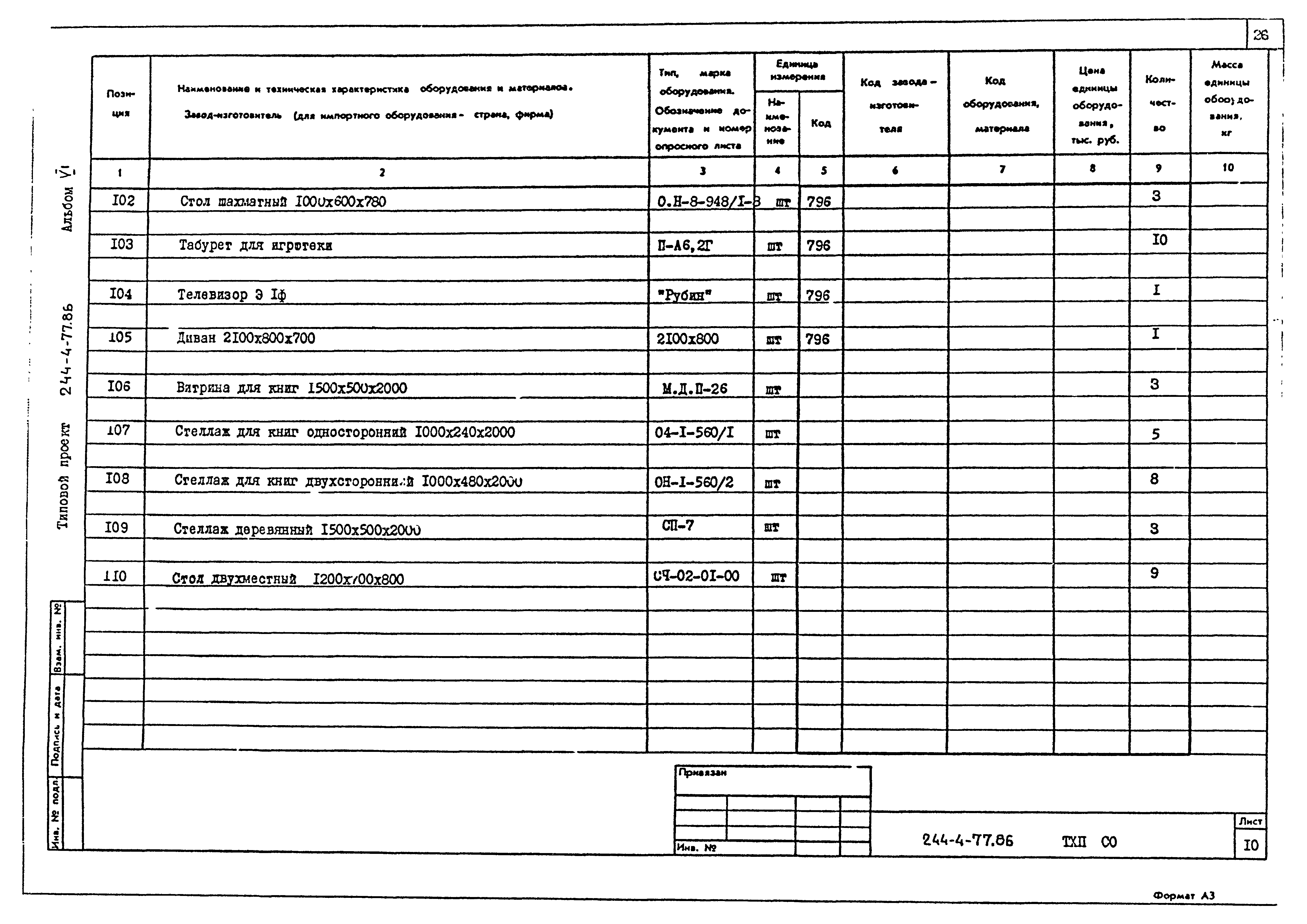 Типовой проект 244-4-77.86