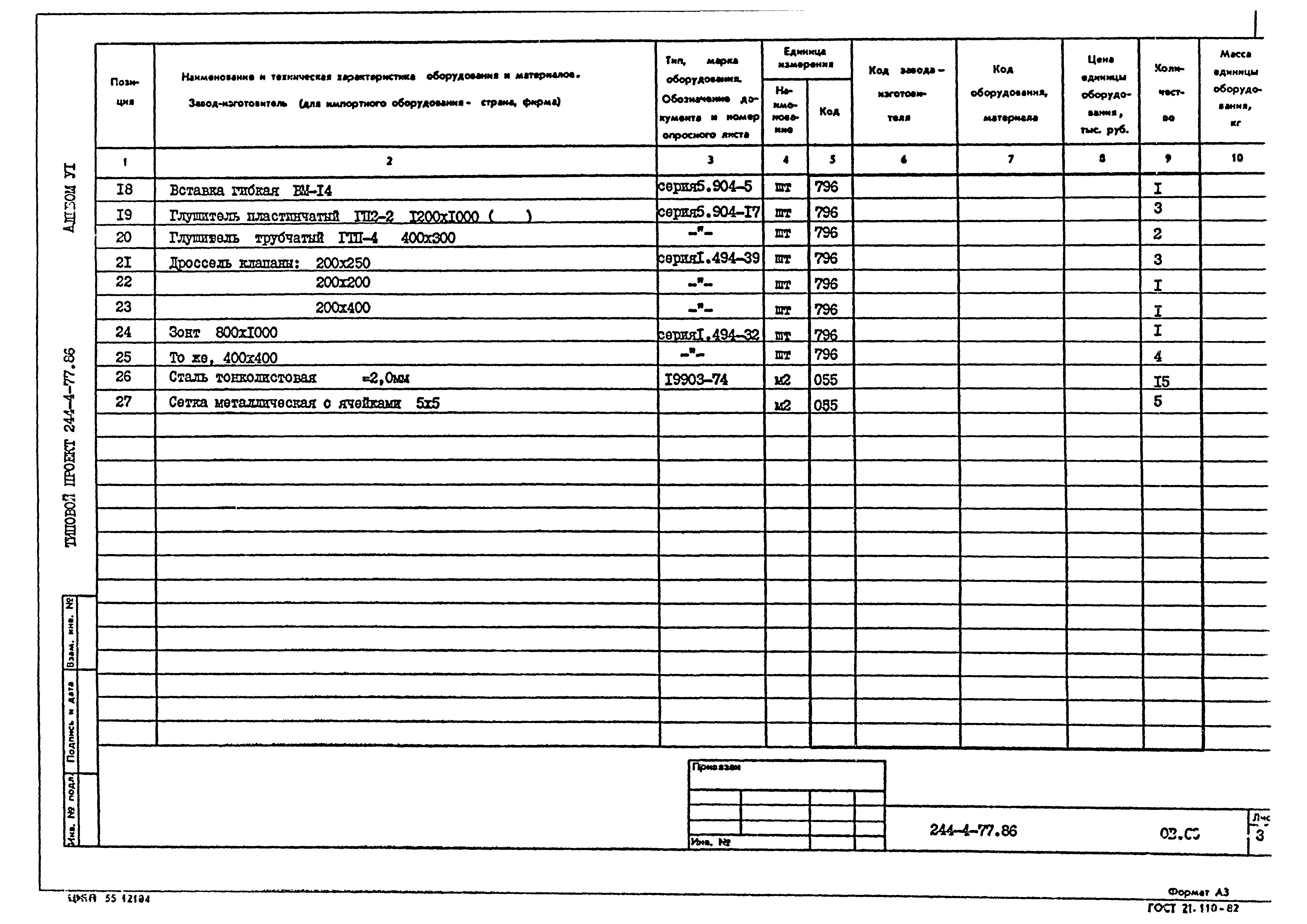 Типовой проект 244-4-77.86