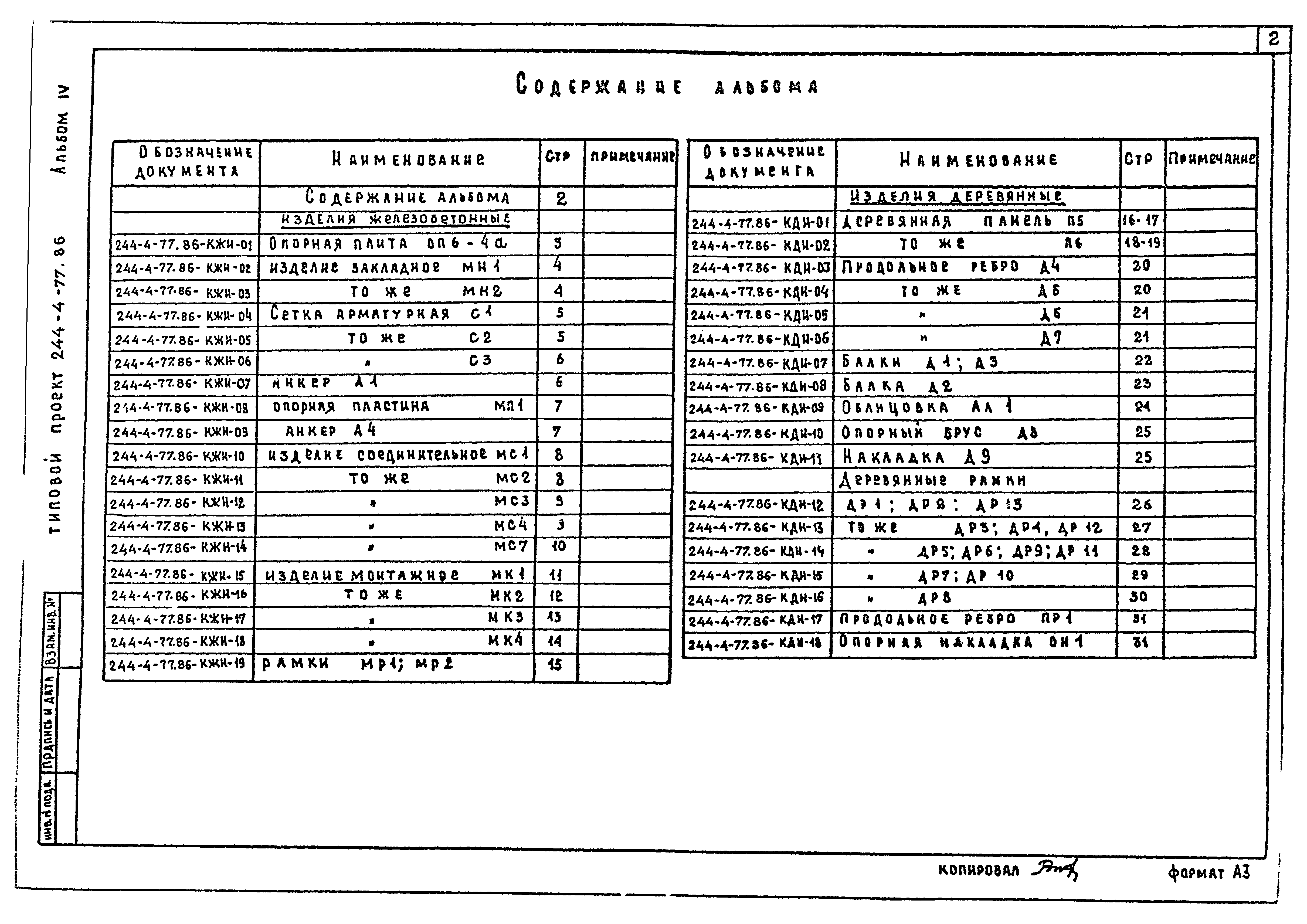Типовой проект 244-4-77.86