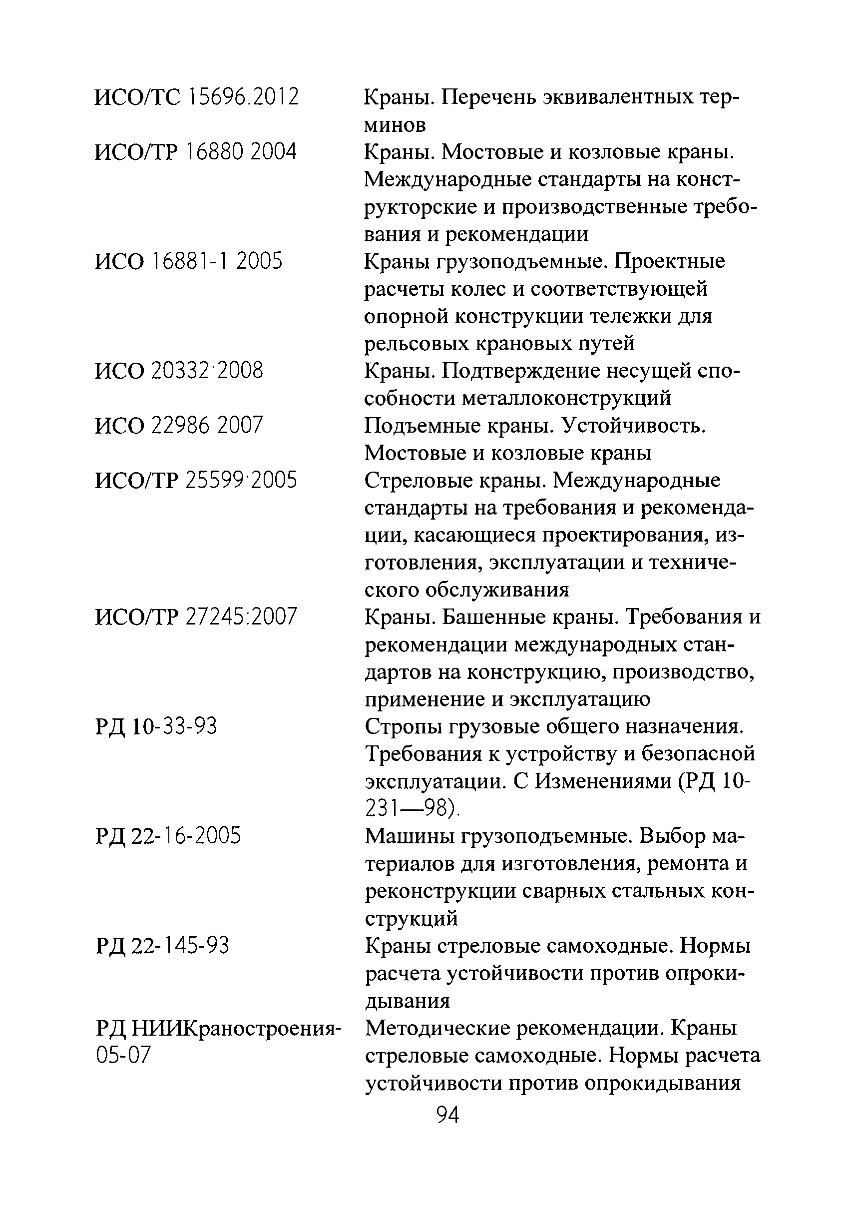 Скачать РД РосЭК 10-КР-01 Правила проектирования, устройства и изготовления  грузоподъемных кранов