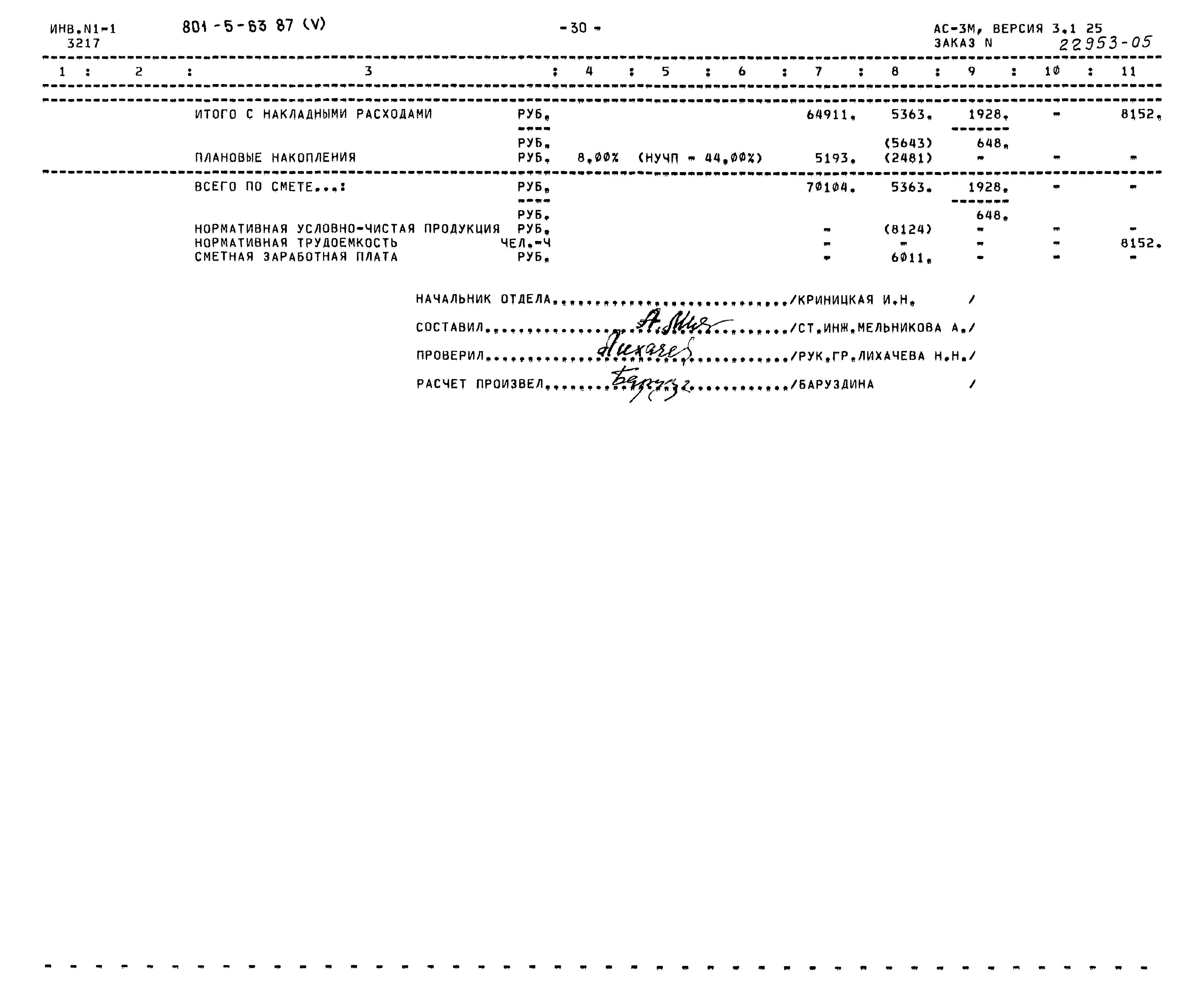 Типовой проект 801-5-63.87