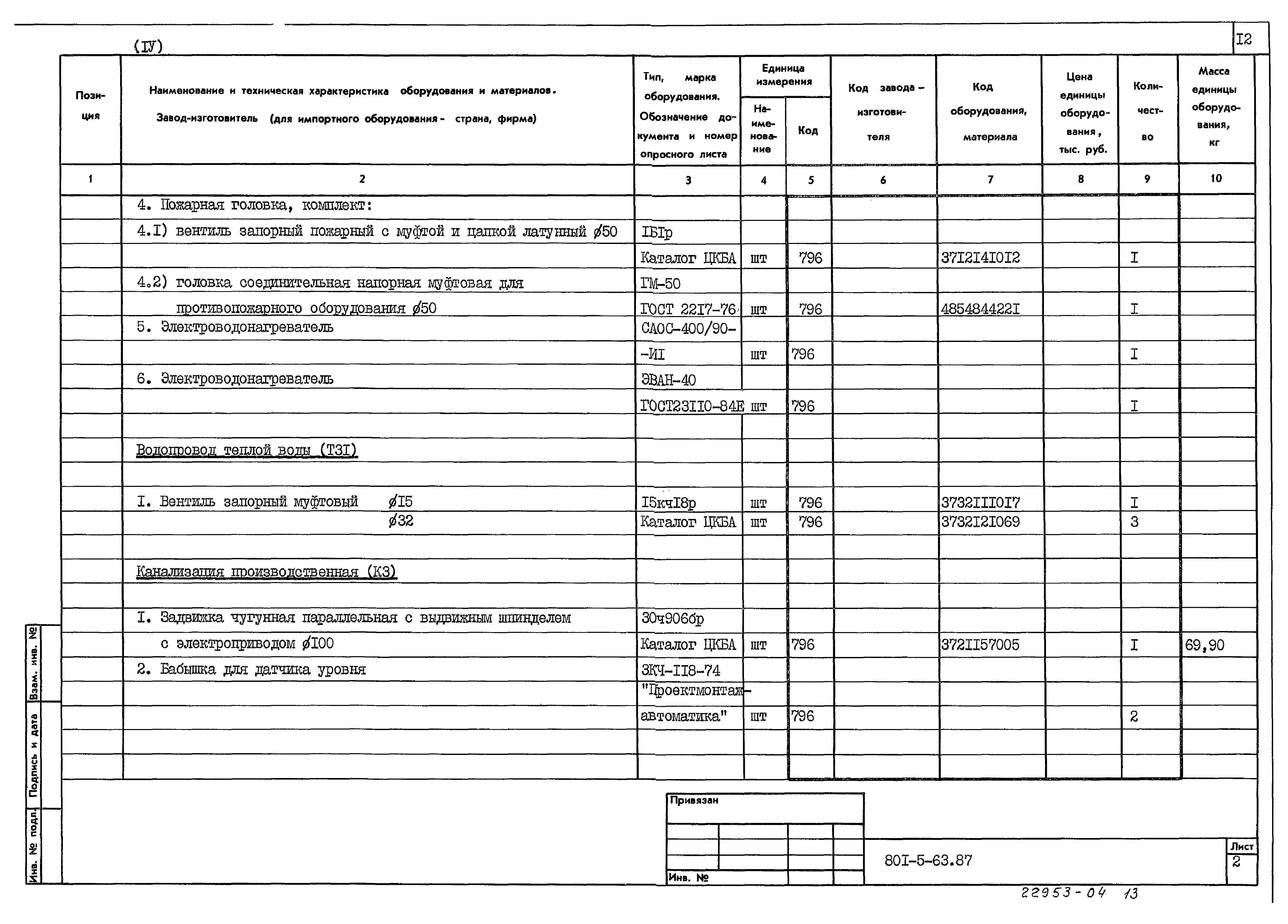 Типовой проект 801-5-63.87