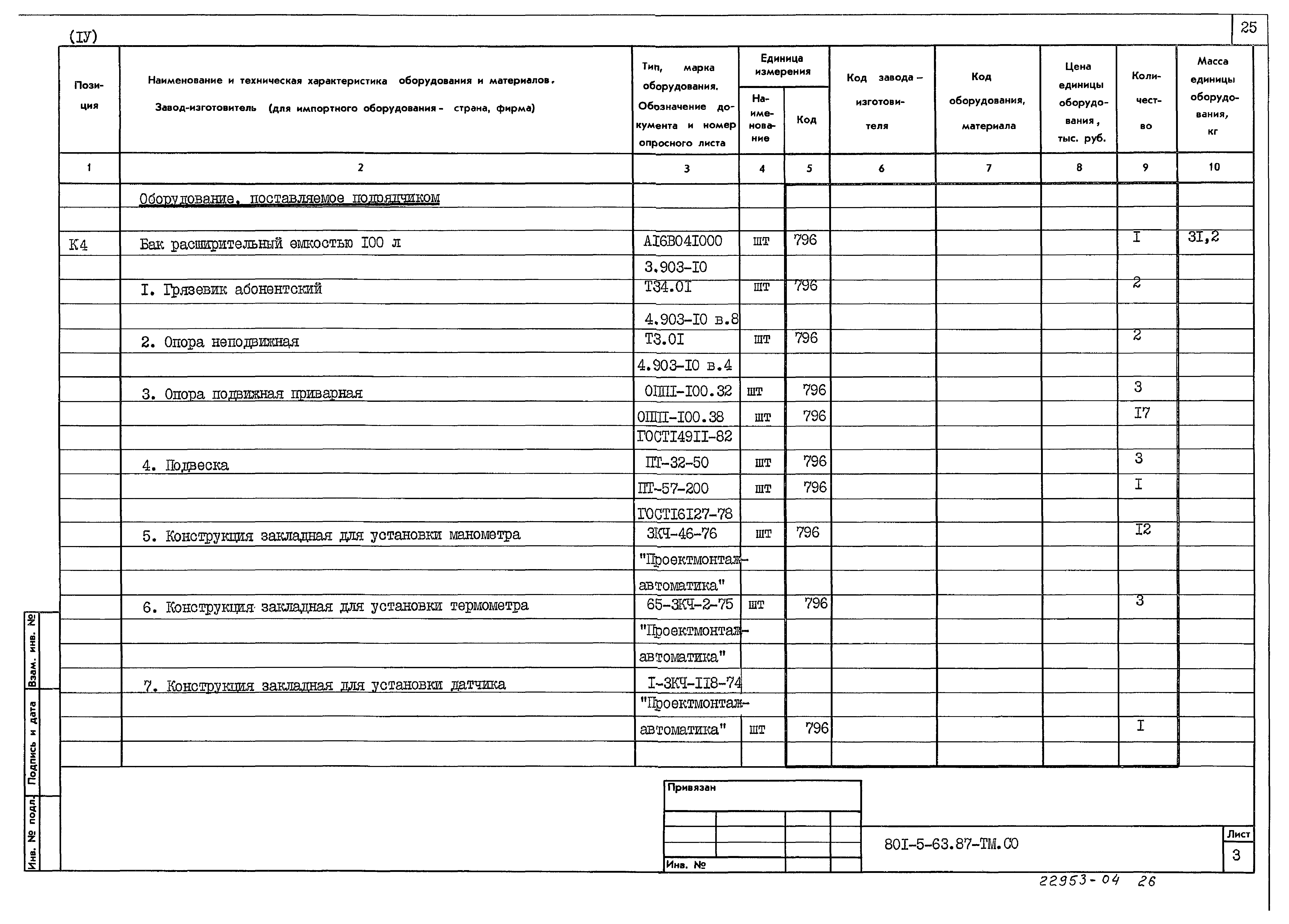 Типовой проект 801-5-63.87
