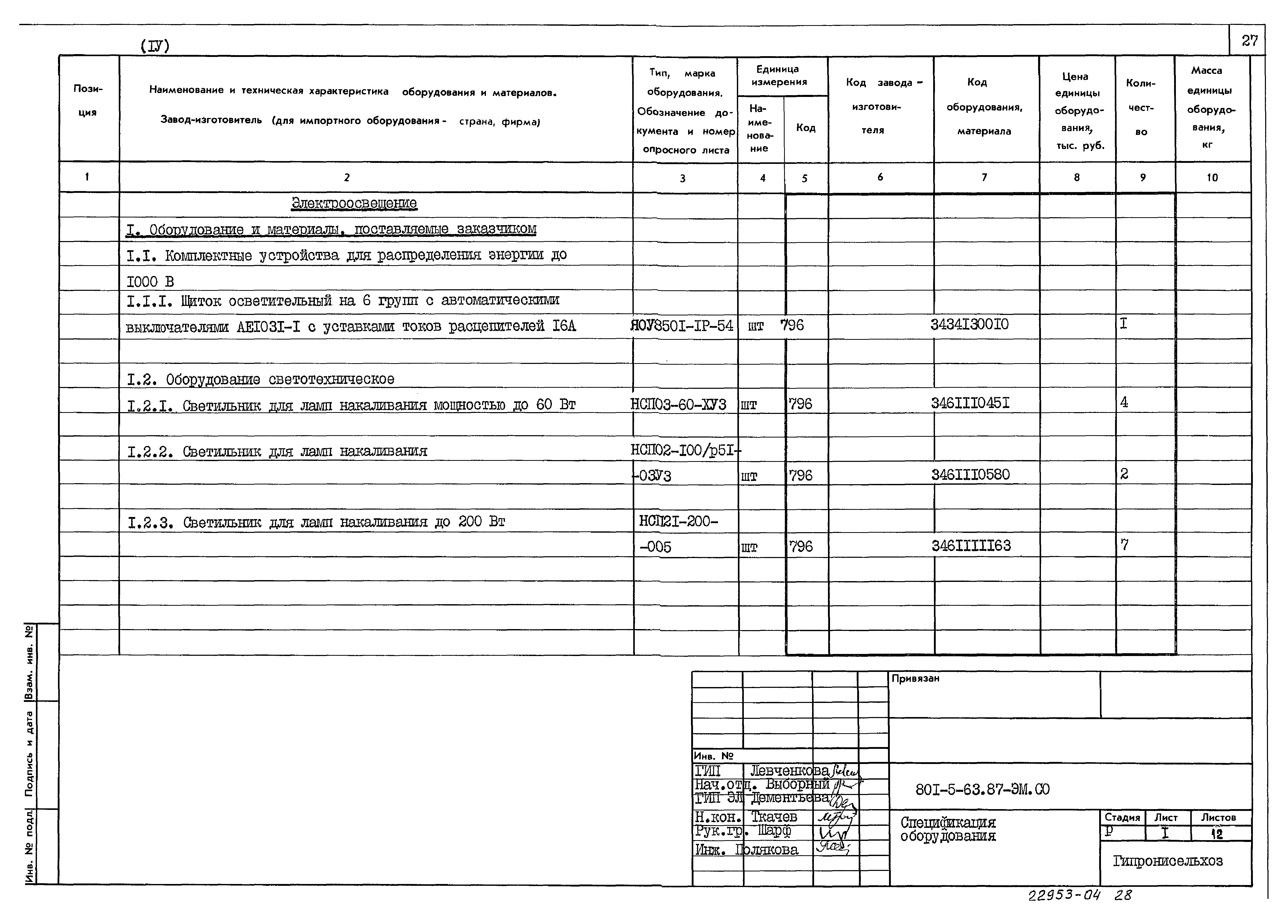 Типовой проект 801-5-63.87
