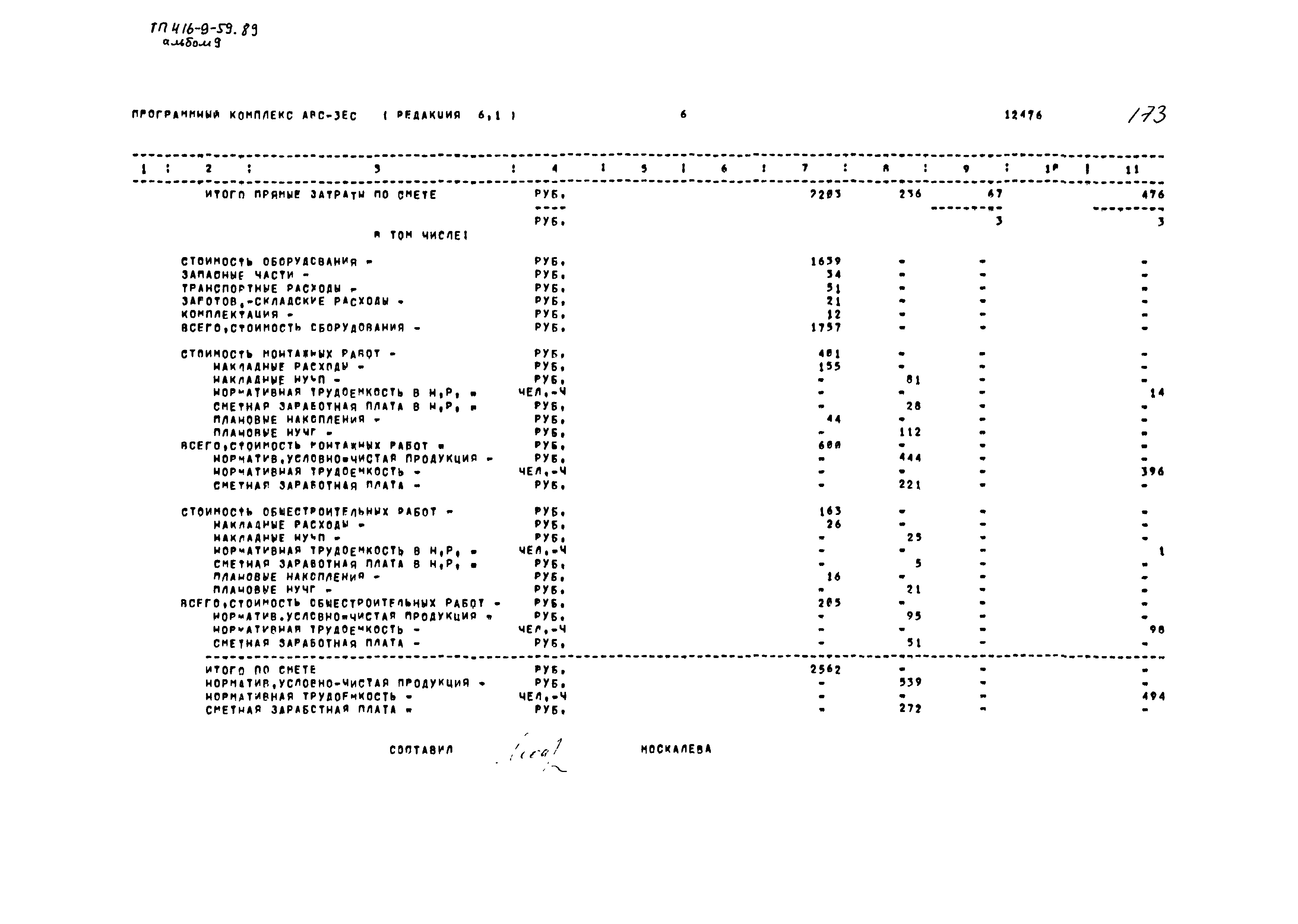 Типовой проект 416-9-59.89