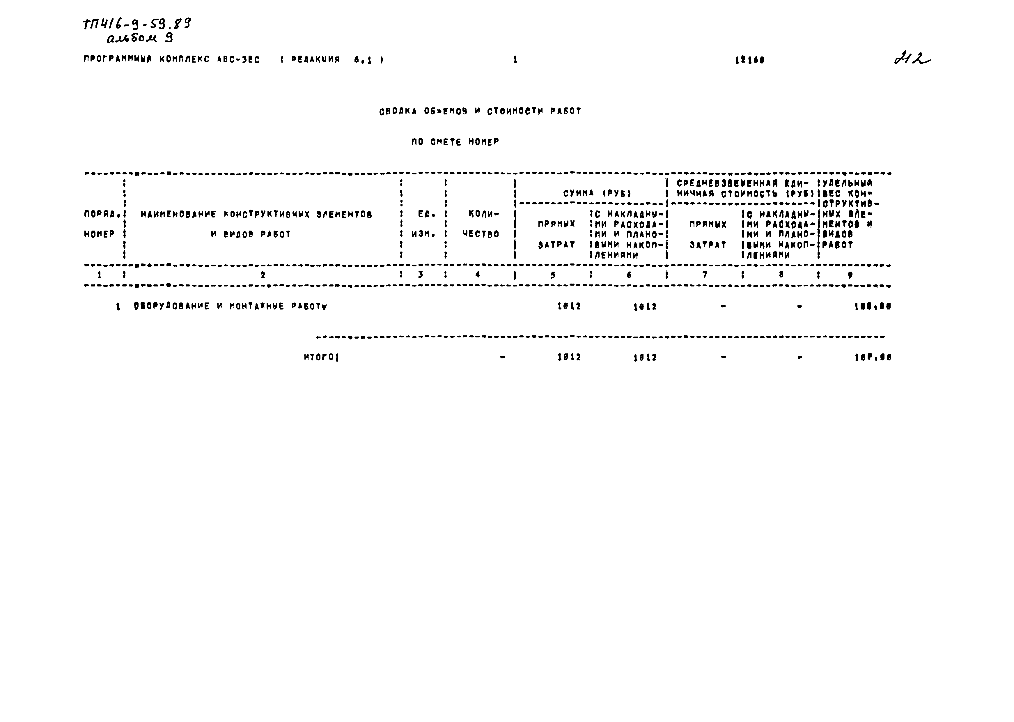 Типовой проект 416-9-59.89