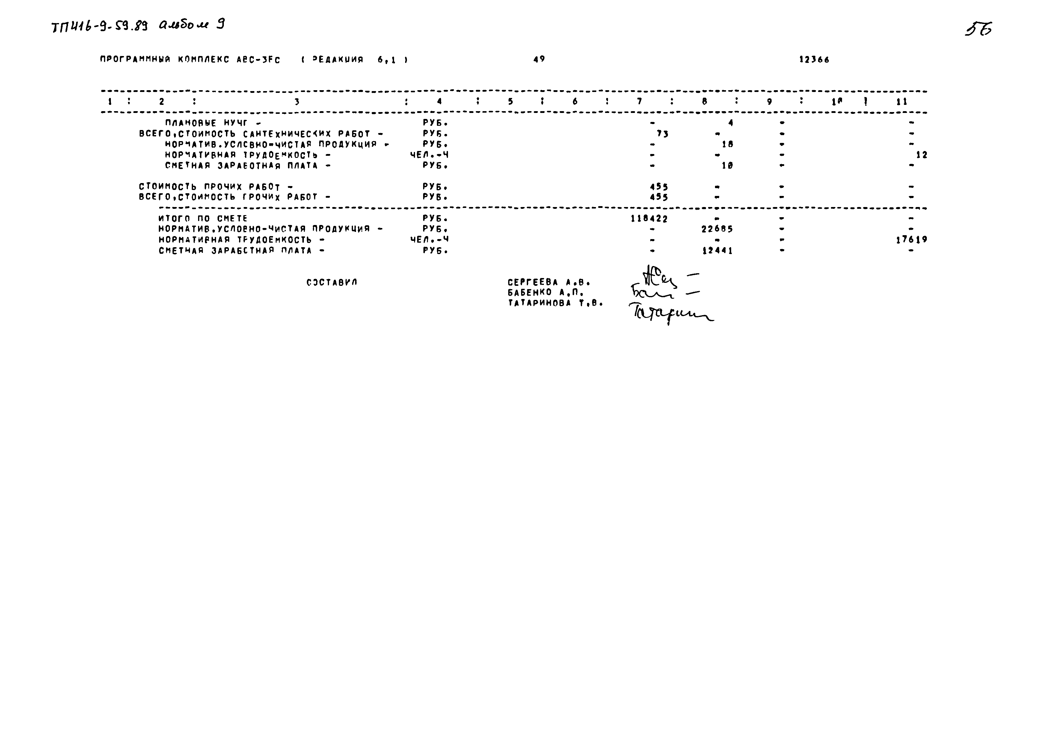 Типовой проект 416-9-59.89