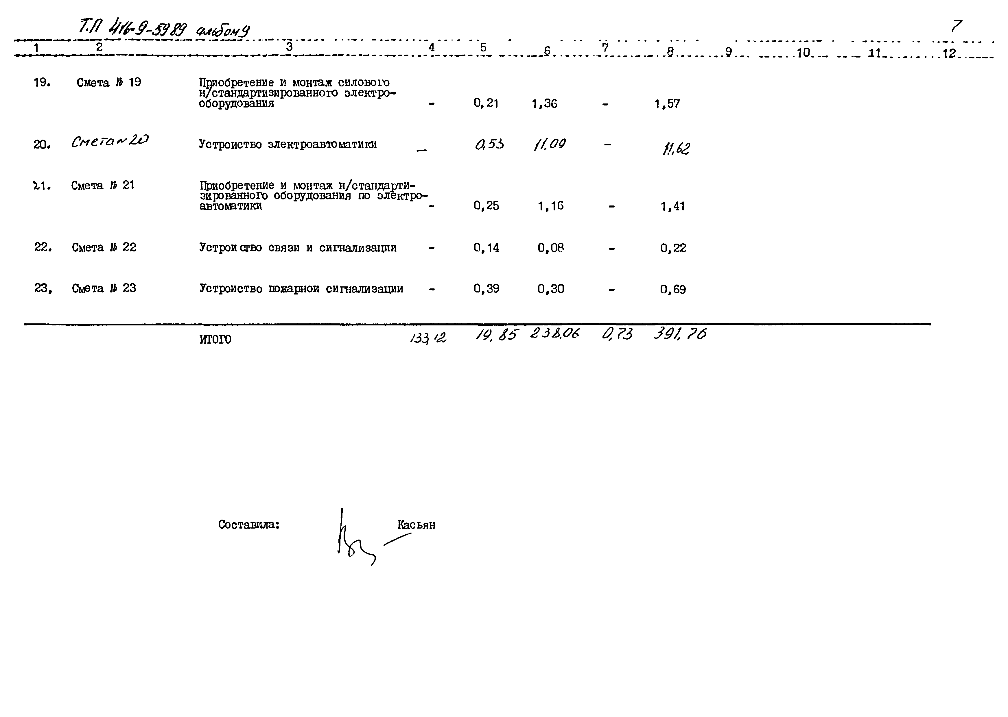 Типовой проект 416-9-59.89