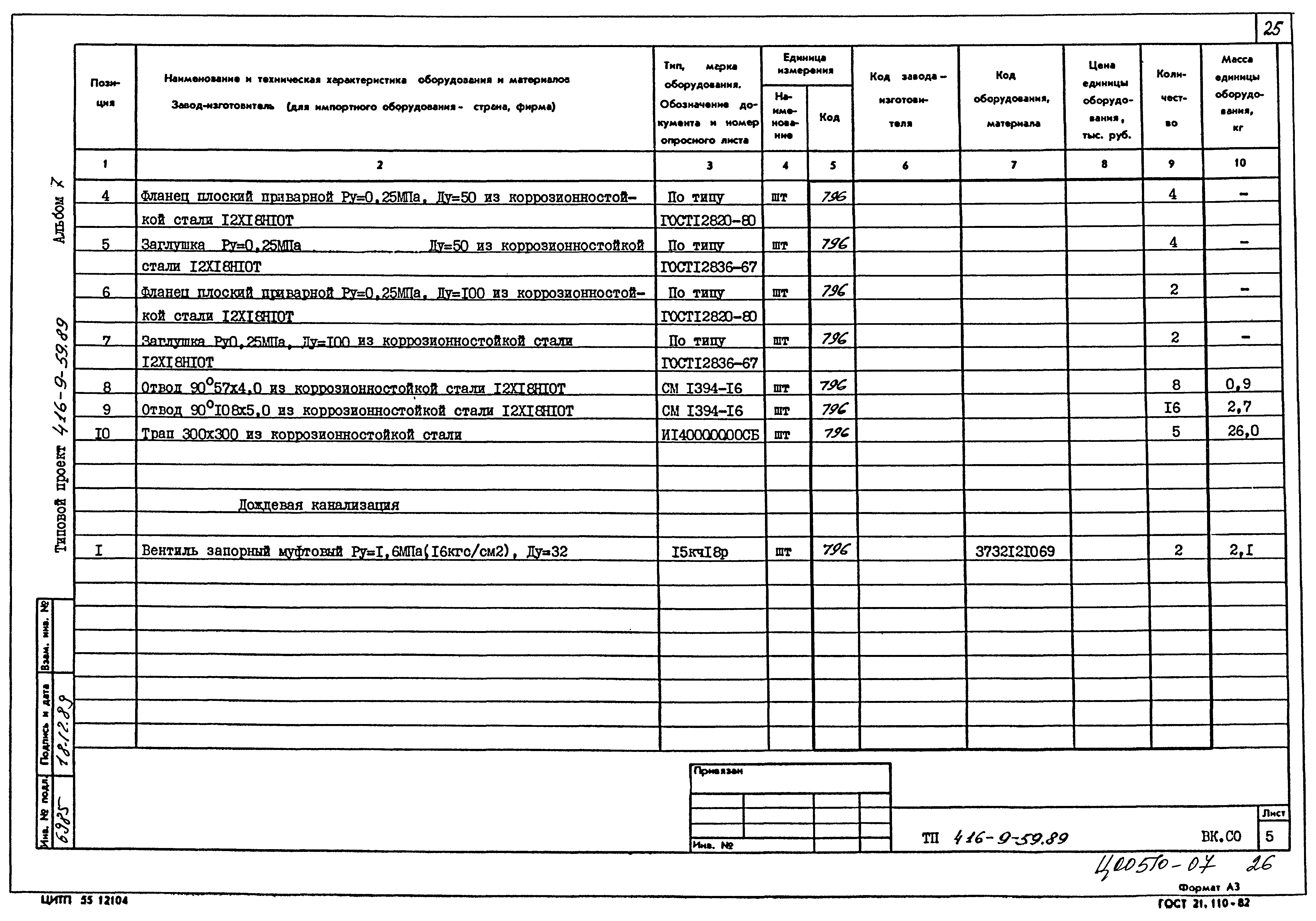 Типовой проект 416-9-59.89