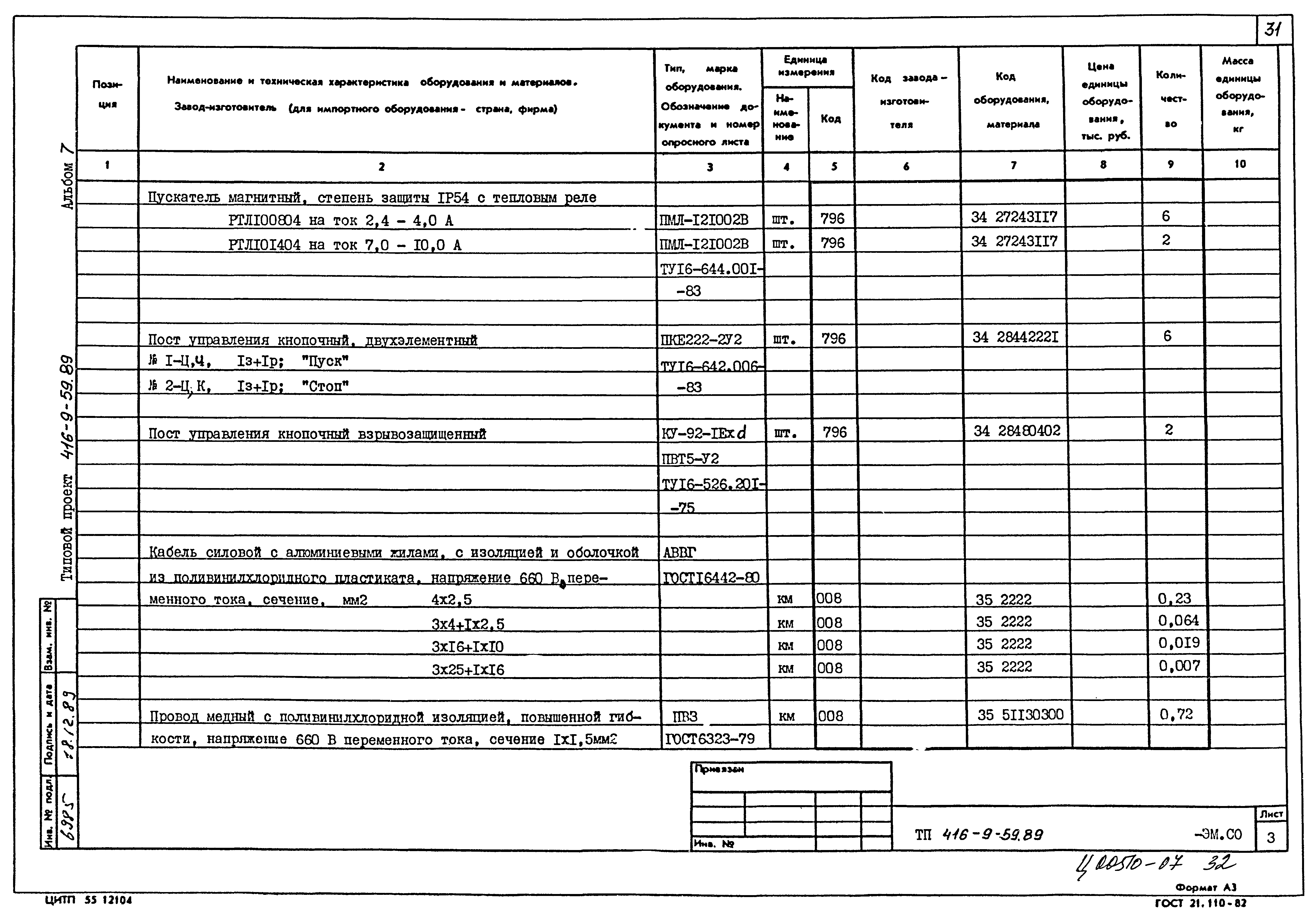 Типовой проект 416-9-59.89