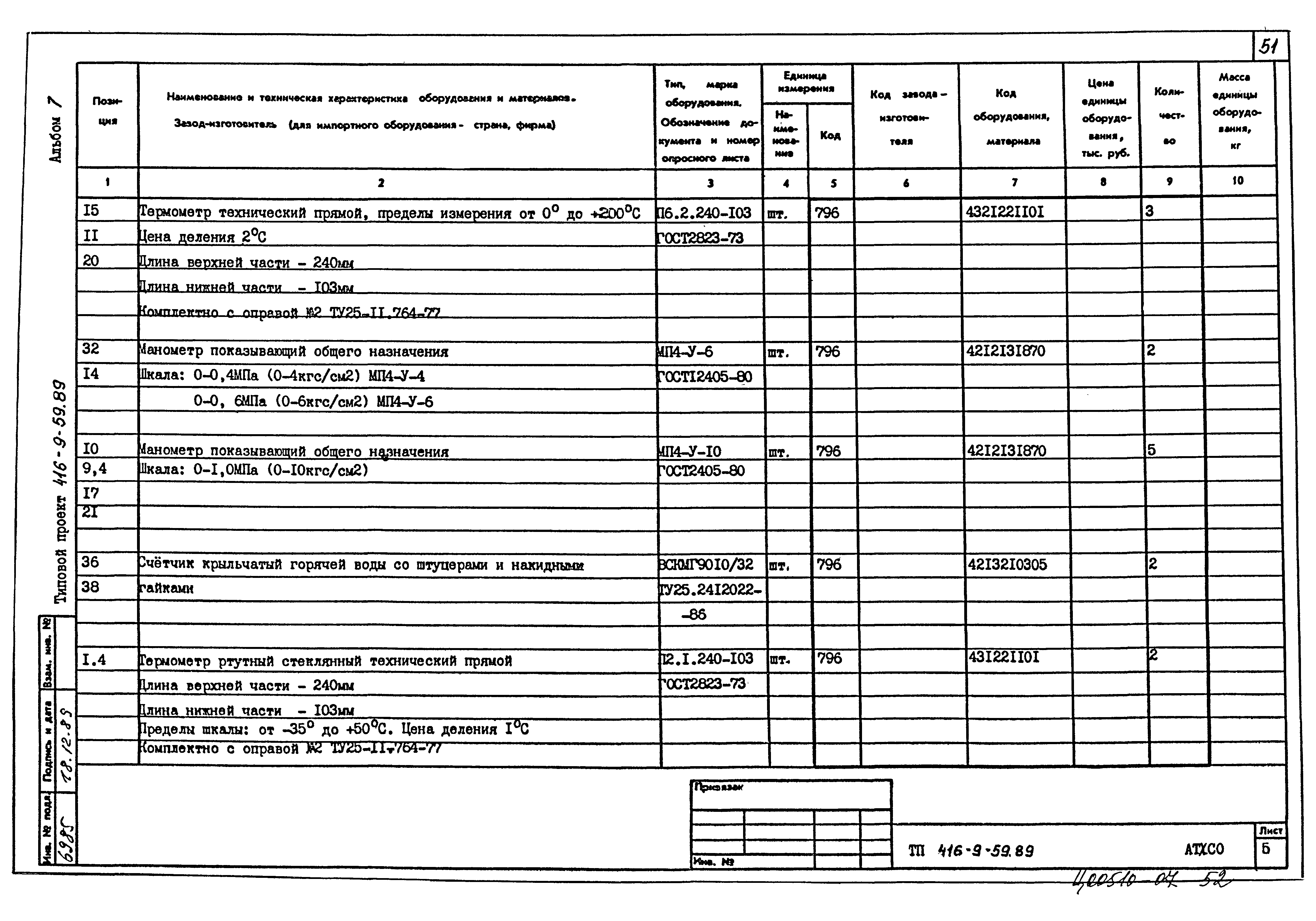 Типовой проект 416-9-59.89