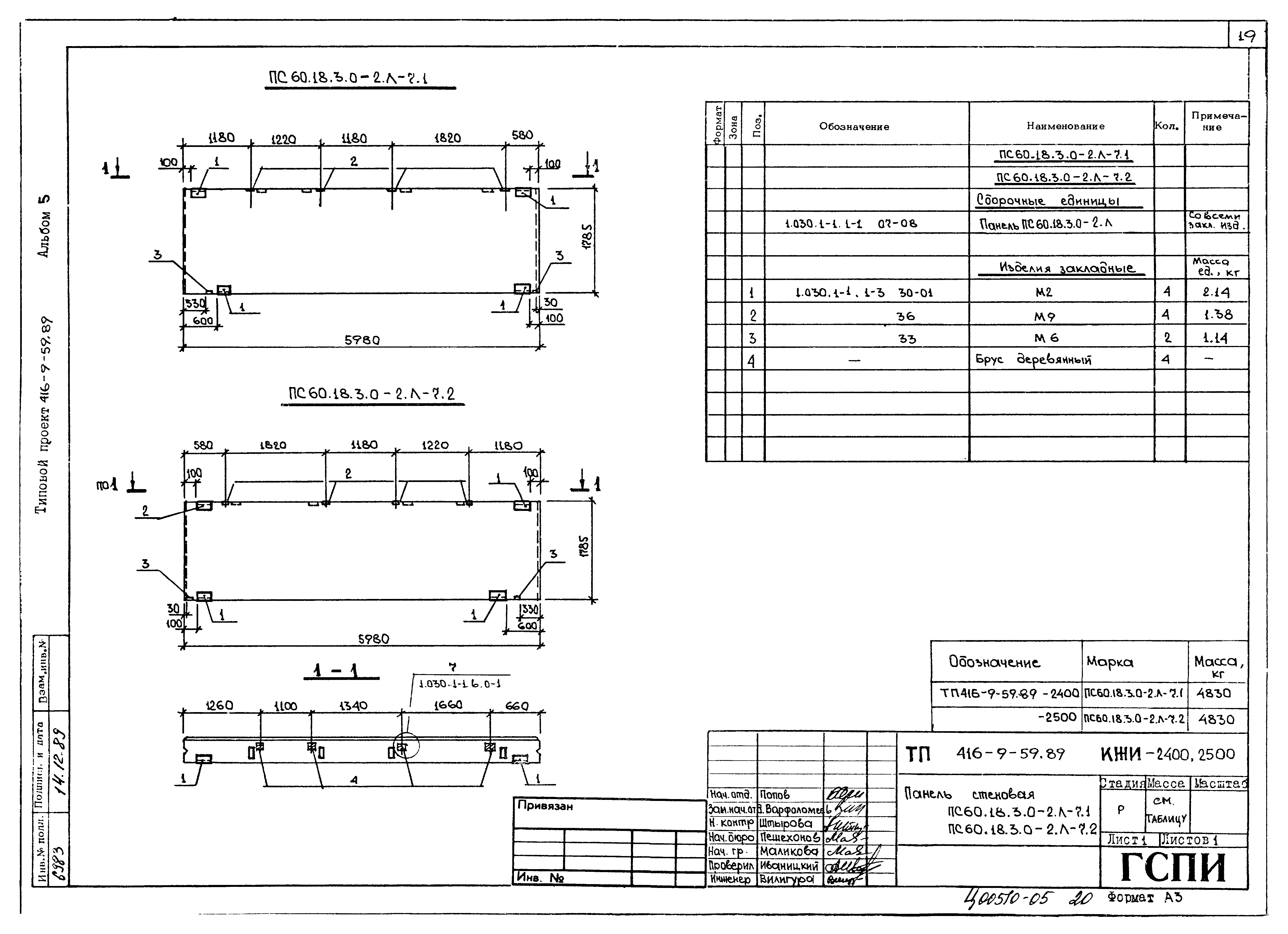 Типовой проект 416-9-59.89