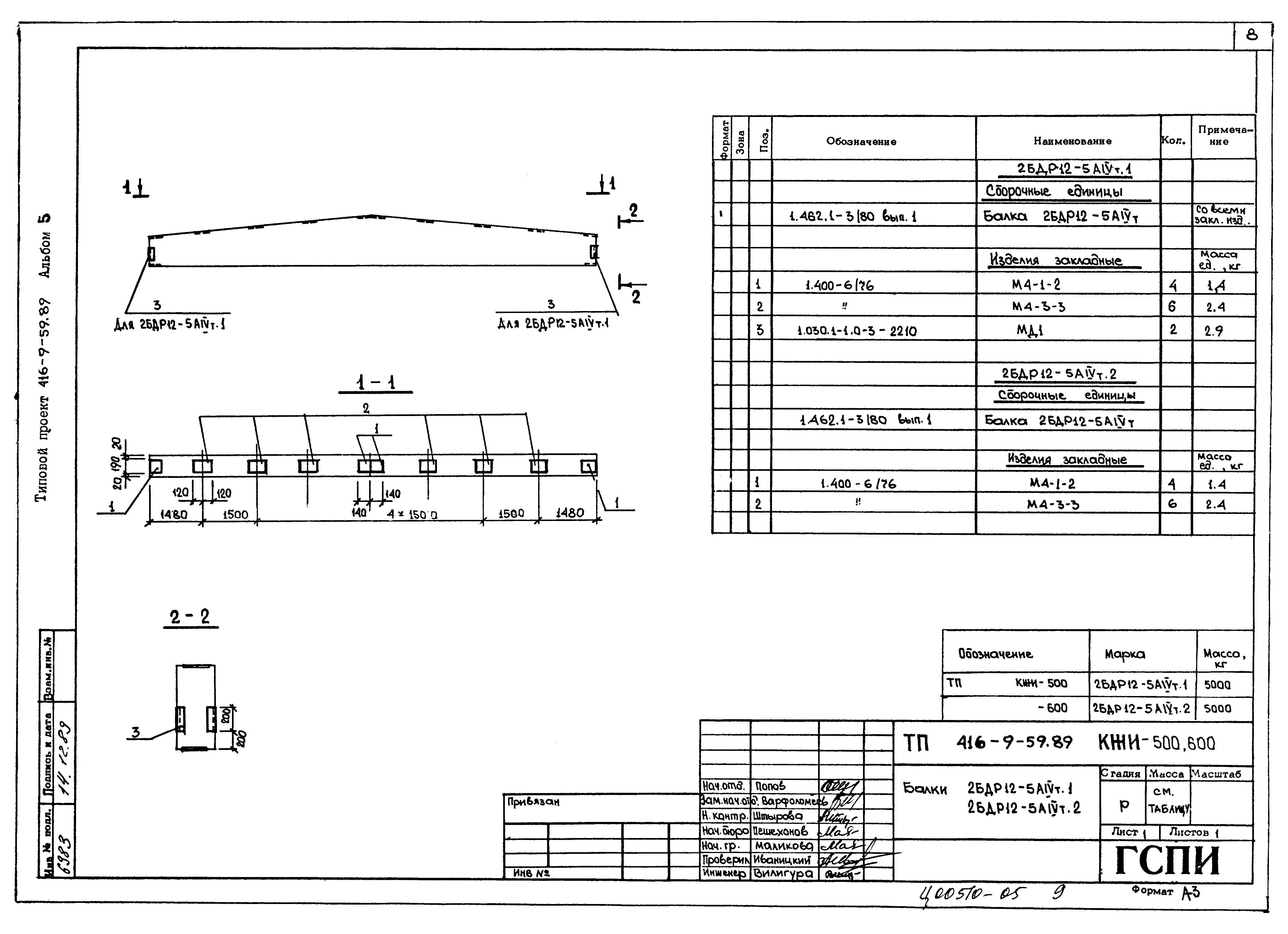 Типовой проект 416-9-59.89