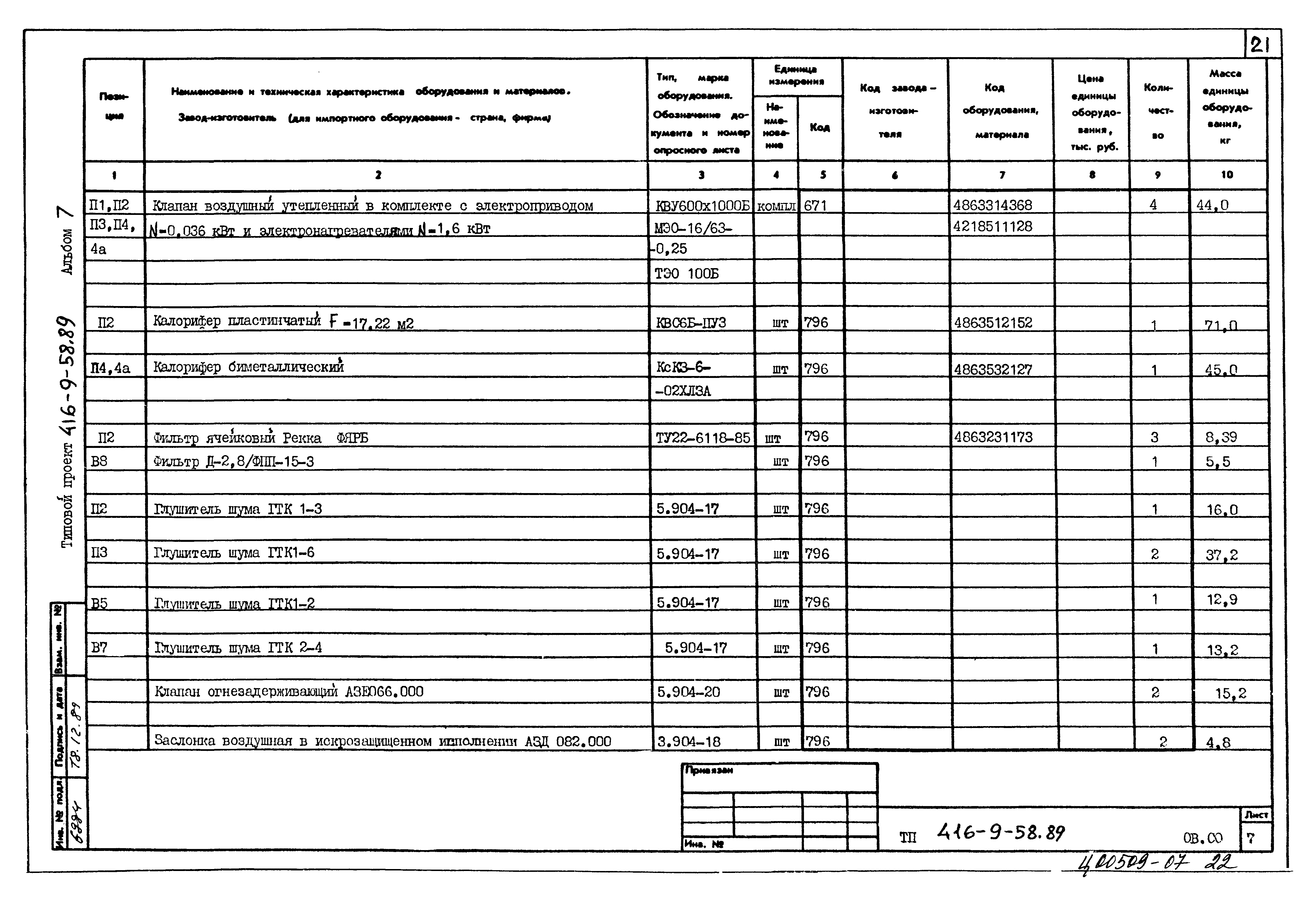Типовой проект 416-9-58.89