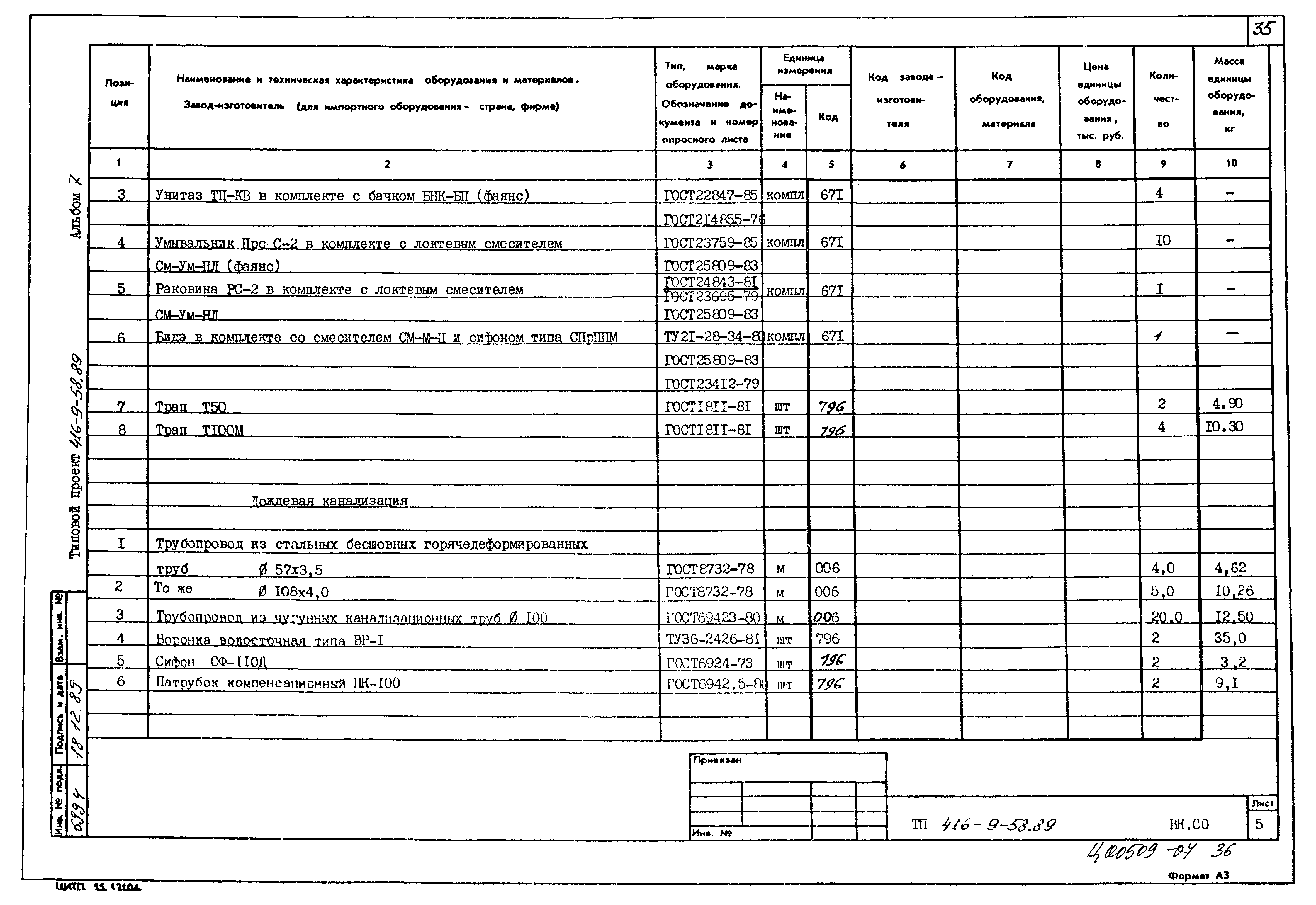 Типовой проект 416-9-58.89