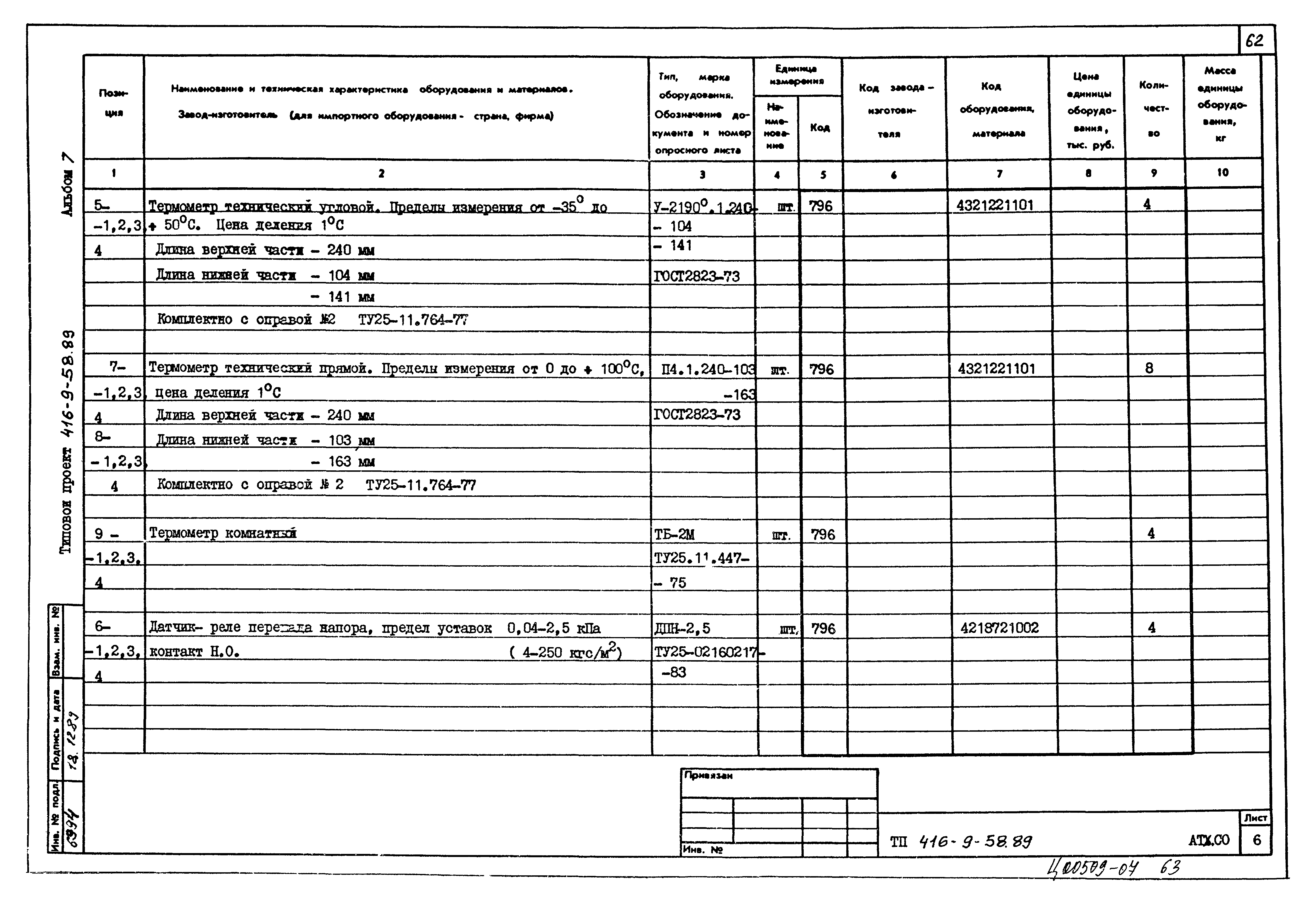 Типовой проект 416-9-58.89