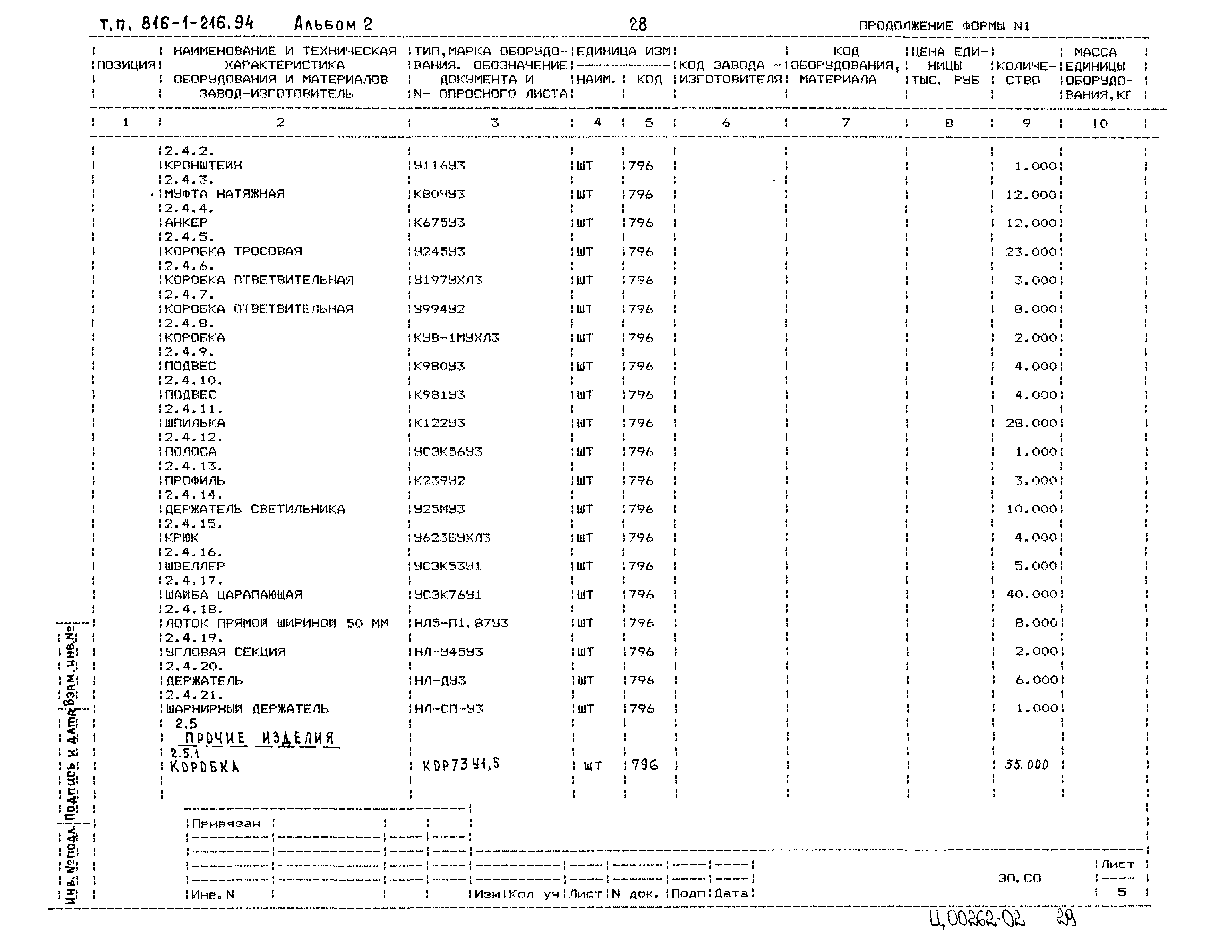 Типовой проект 816-1-216.94