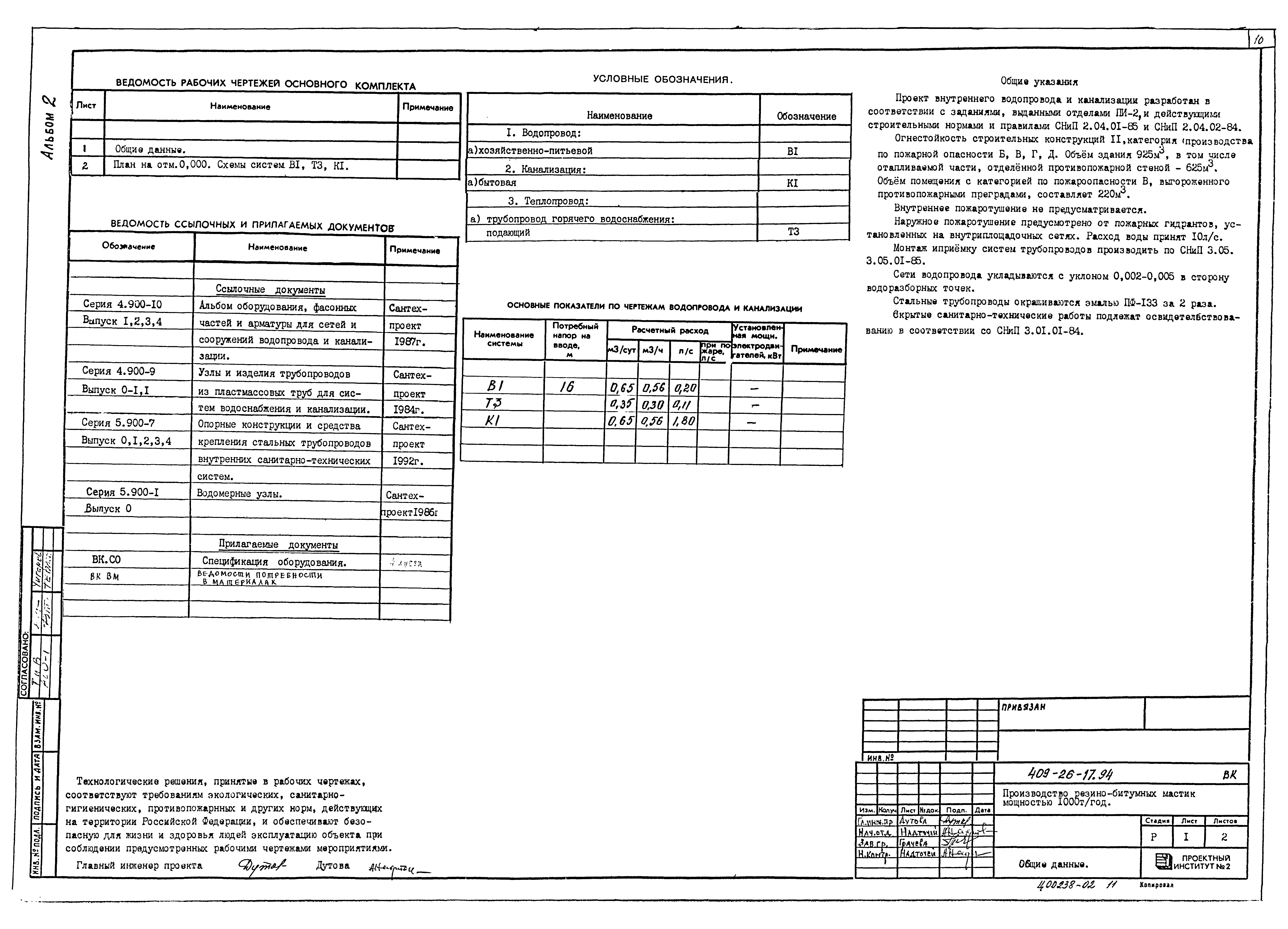Типовой проект 409-26-17.94
