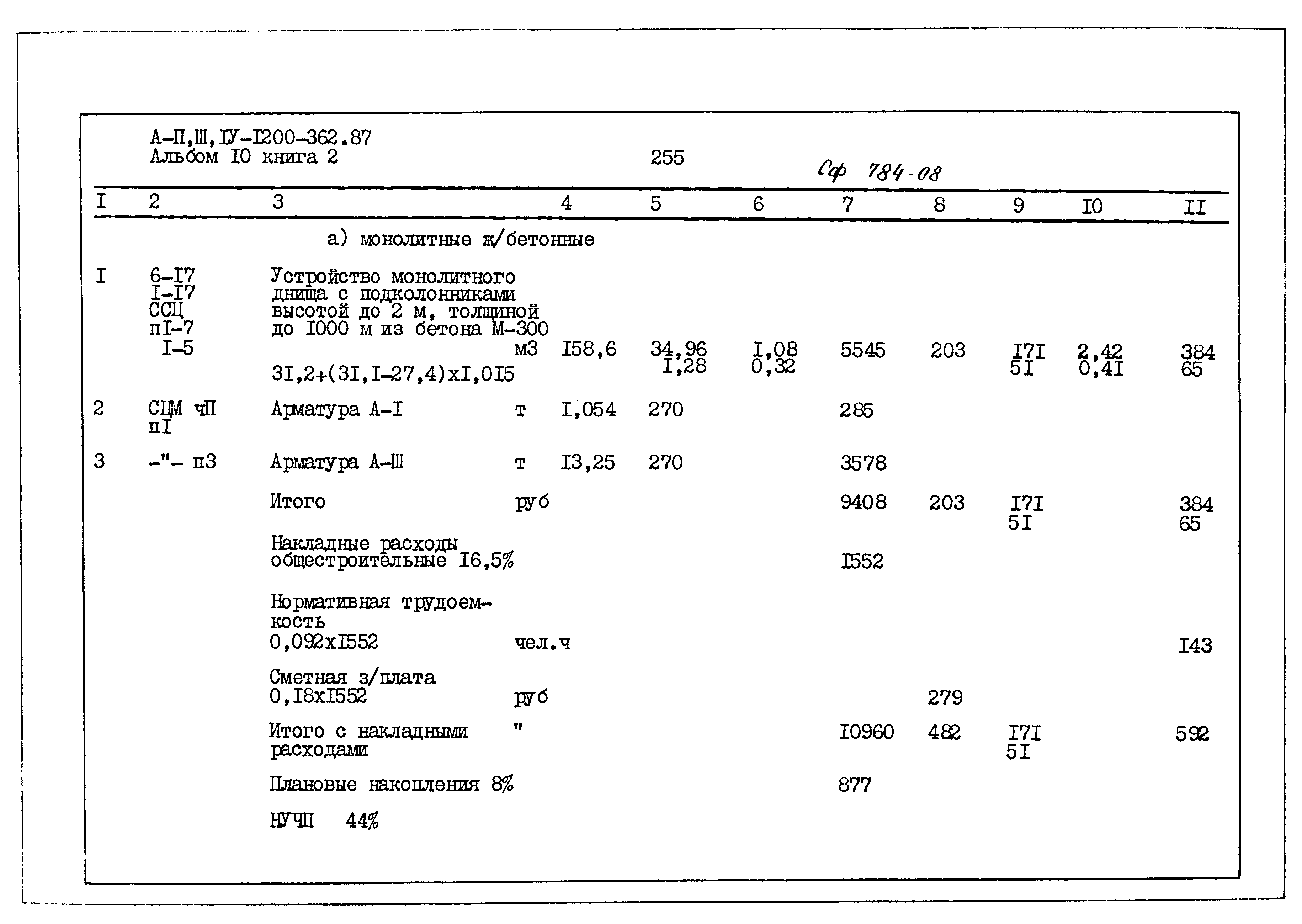 Типовой проект А-II,III,IV-1200-362.87