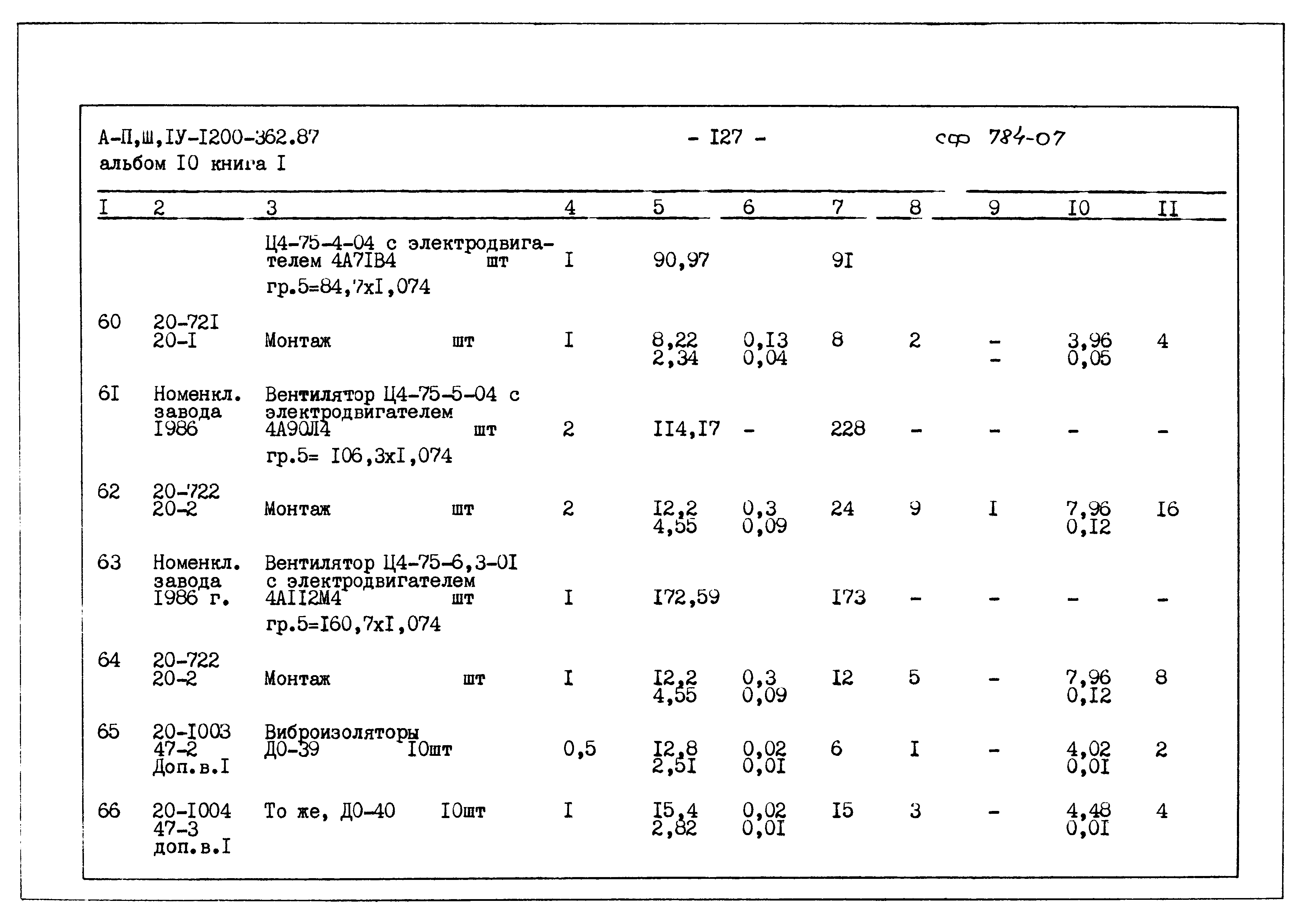 Типовой проект А-II,III,IV-1200-362.87