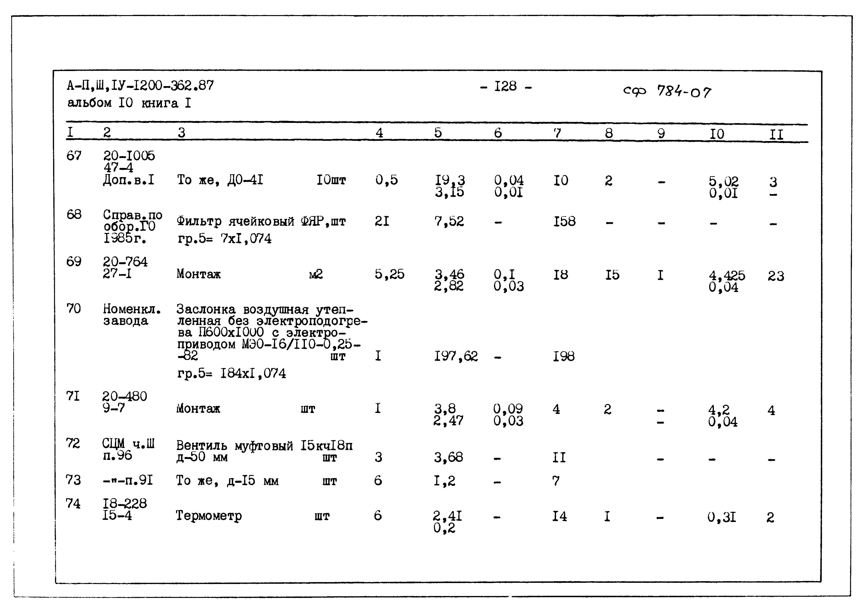 Типовой проект А-II,III,IV-1200-362.87
