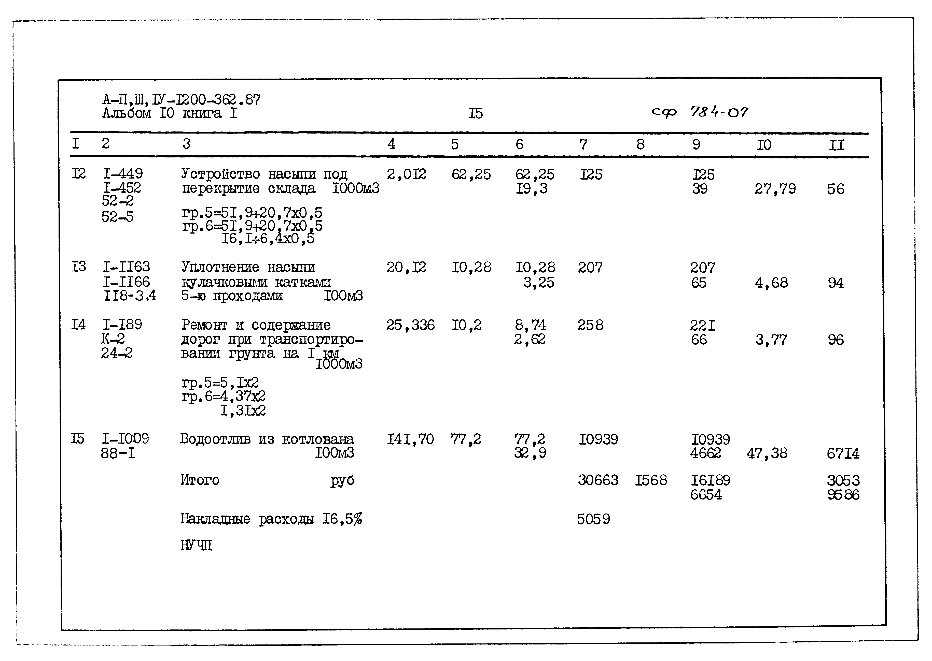 Типовой проект А-II,III,IV-1200-362.87